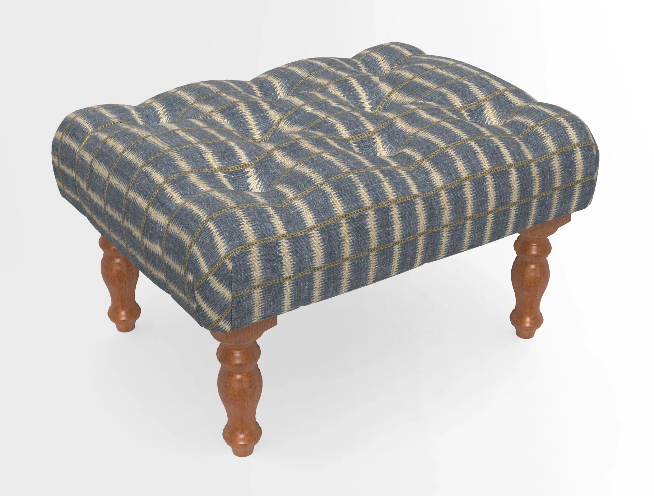 Chelsham Footstool in Two Tone Plain Biscuit