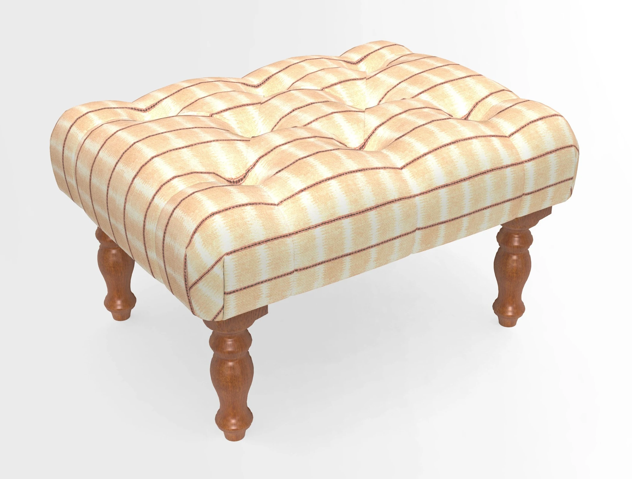 Chelsham Footstool in Two Tone Plain Biscuit