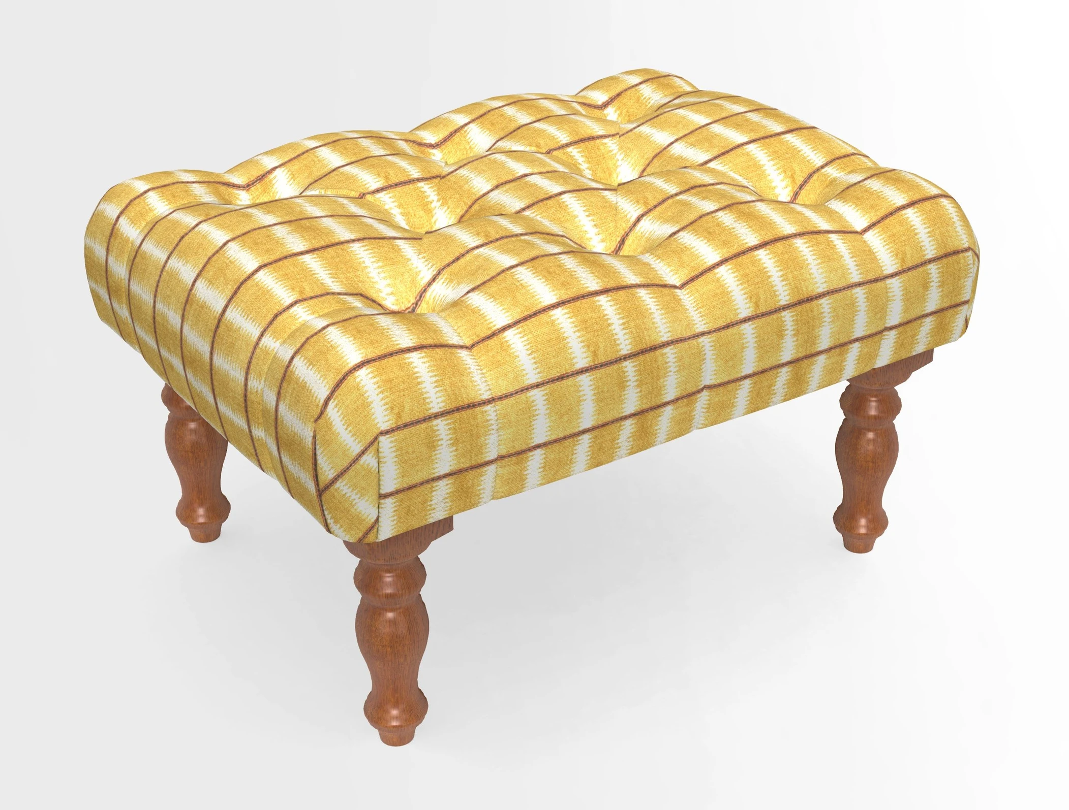 Chelsham Footstool in Two Tone Plain Biscuit