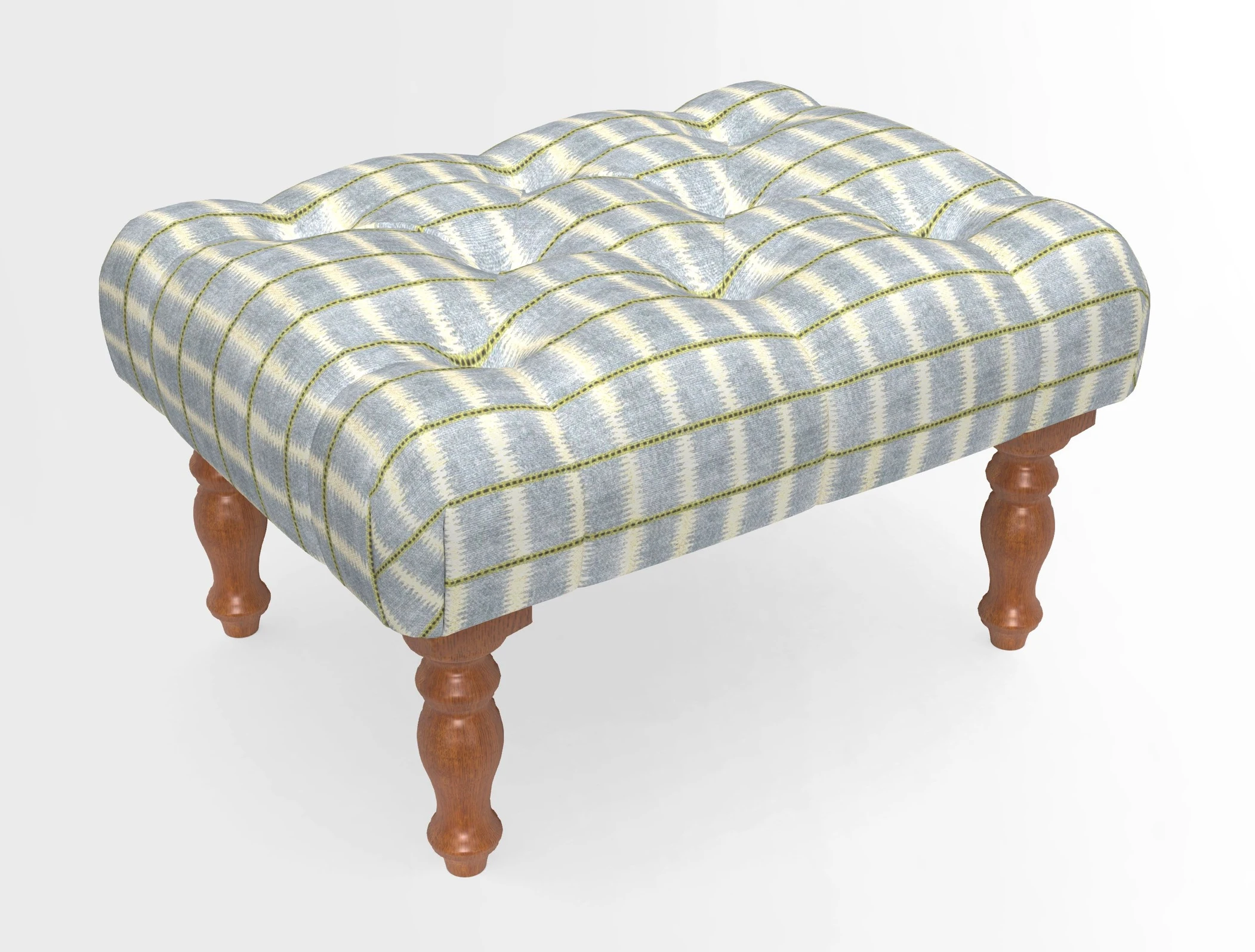Chelsham Footstool in Two Tone Plain Biscuit