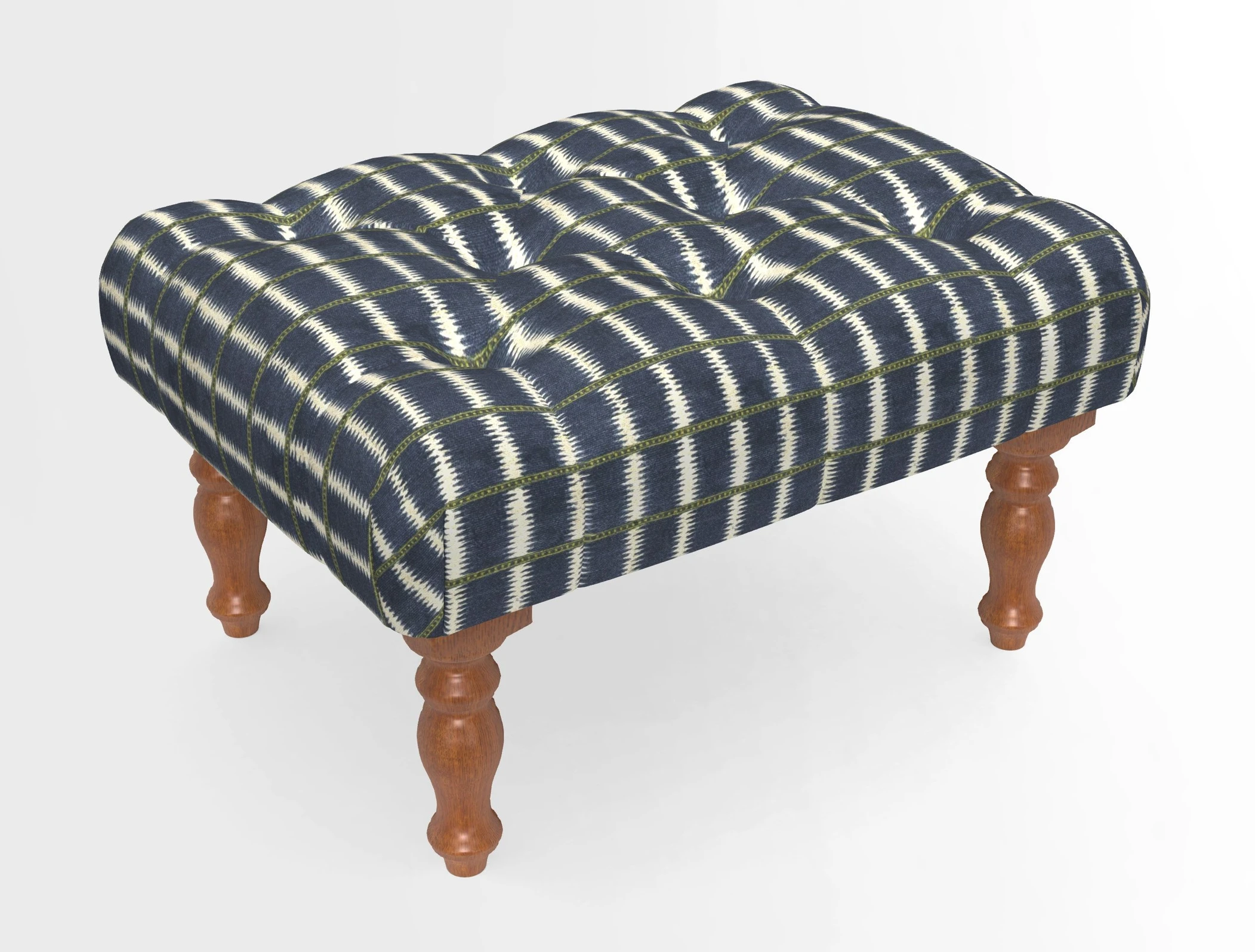 Chelsham Footstool in Two Tone Plain Biscuit