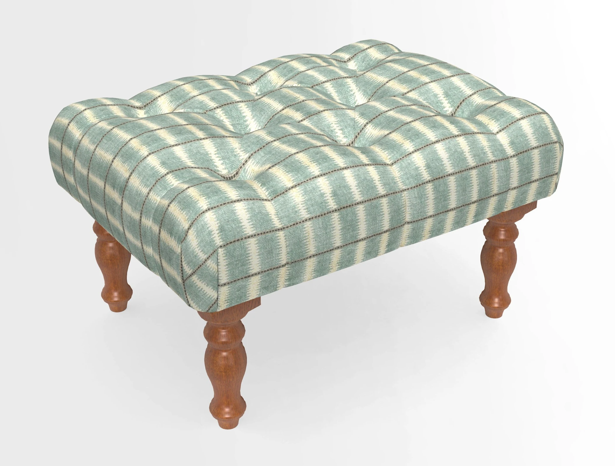 Chelsham Footstool in Two Tone Plain Biscuit