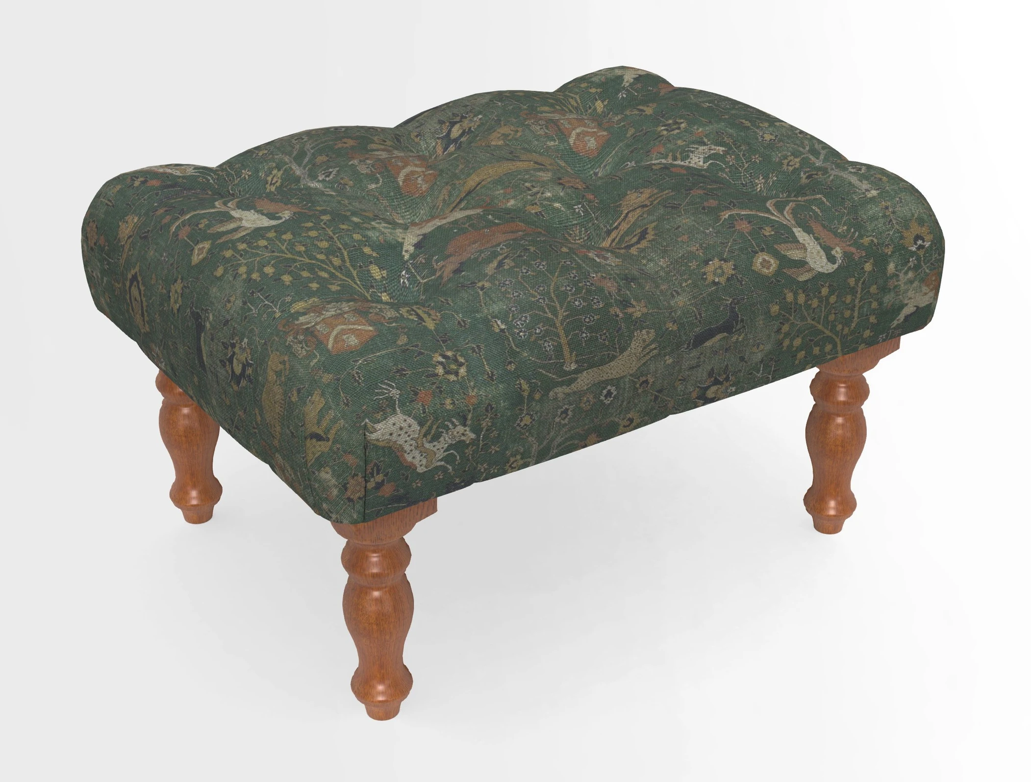 Chelsham Footstool in Two Tone Plain Biscuit