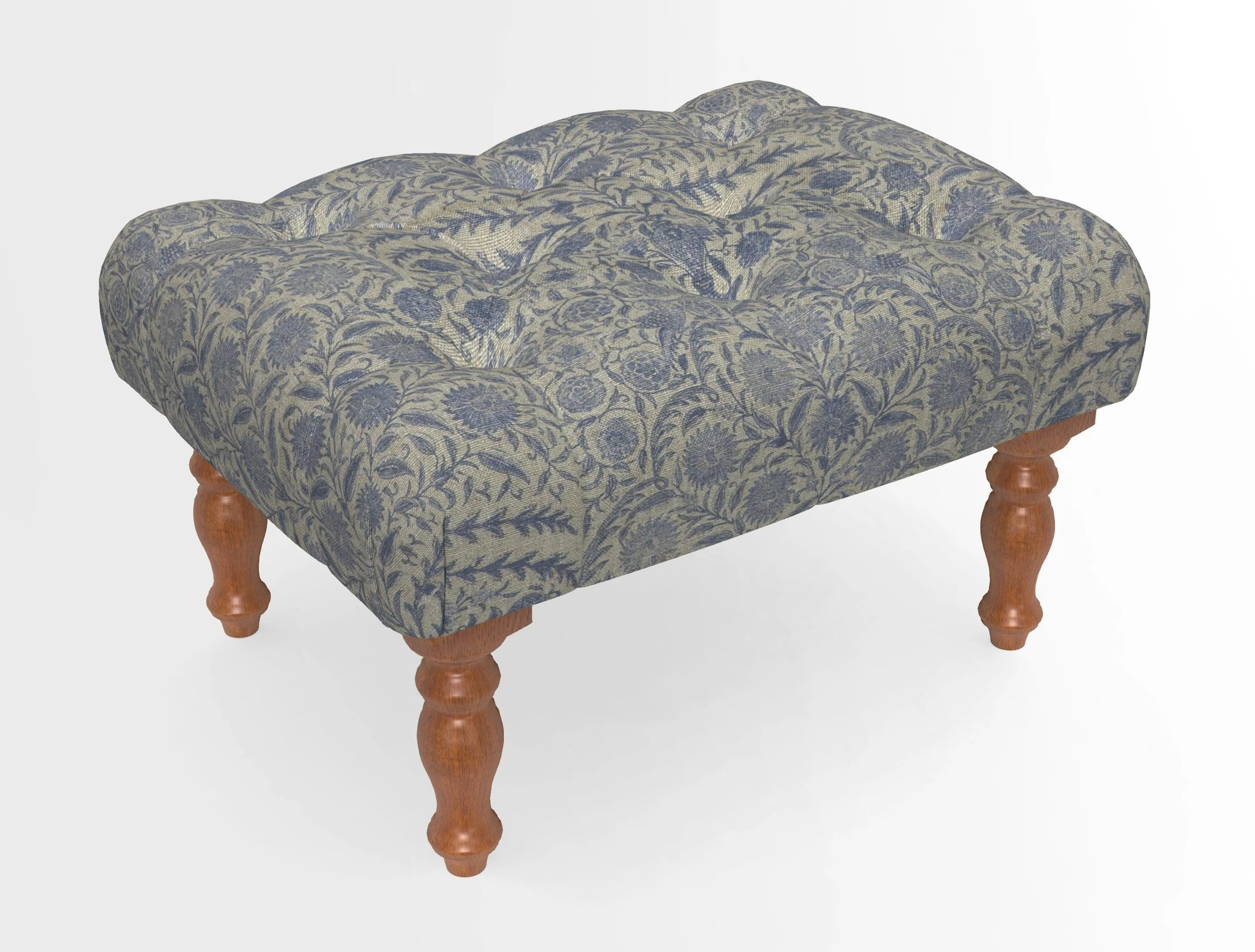 Chelsham Footstool in Two Tone Plain Biscuit