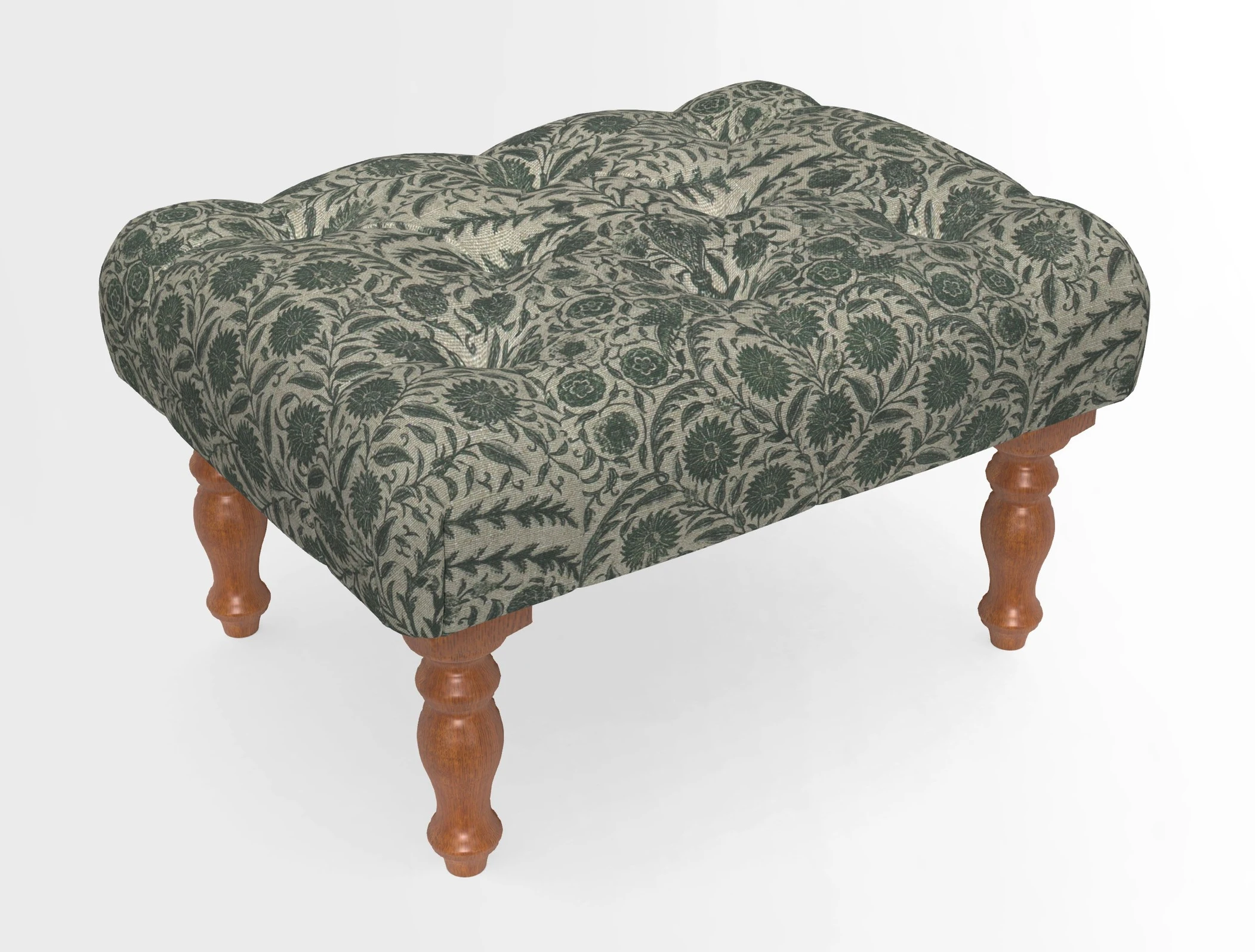 Chelsham Footstool in Two Tone Plain Biscuit
