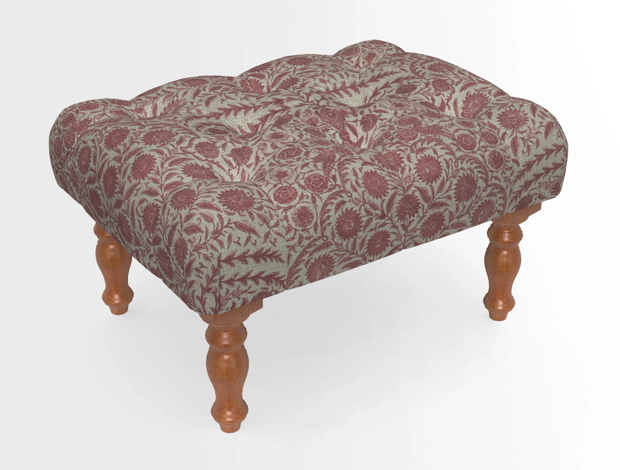 Chelsham Footstool in Two Tone Plain Biscuit