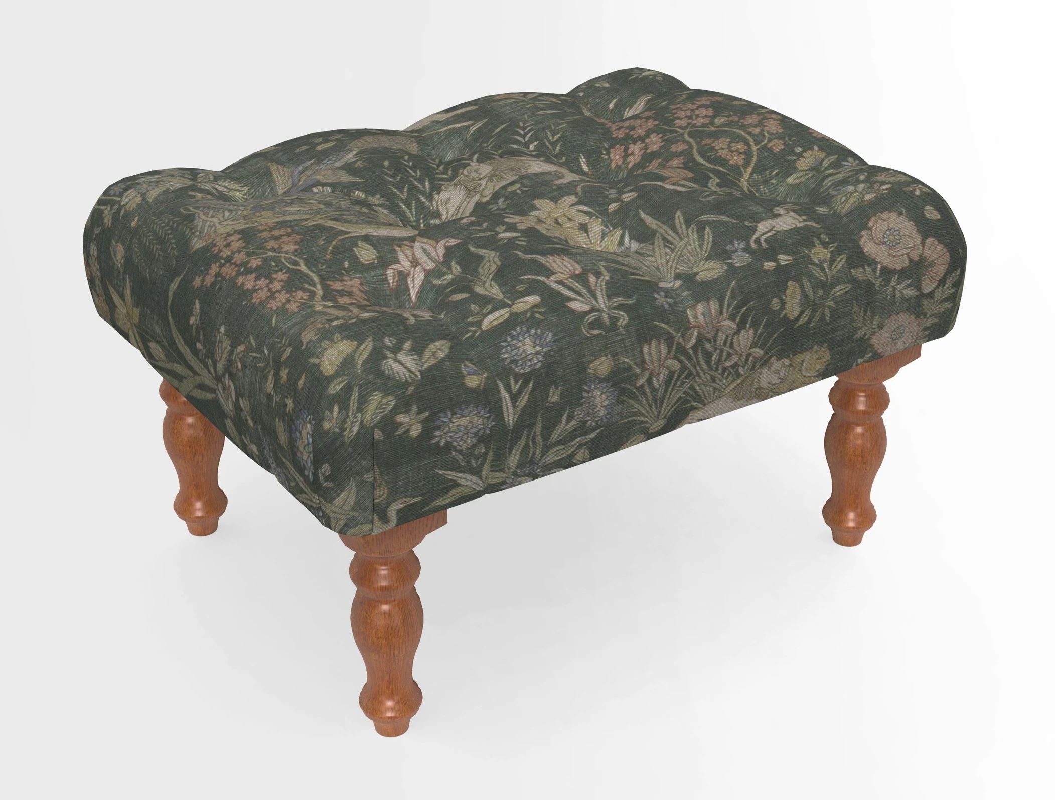 Chelsham Footstool in Two Tone Plain Biscuit