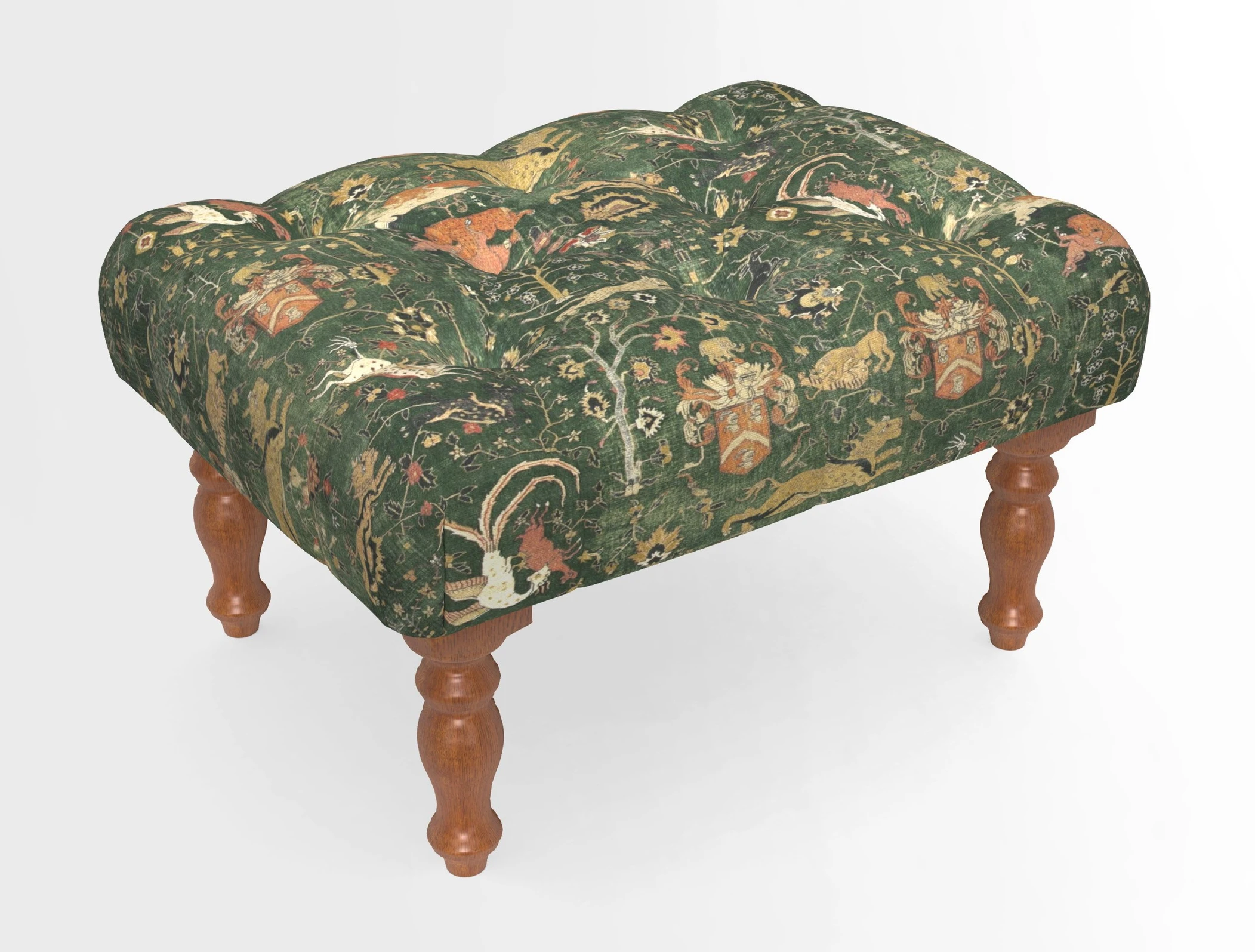 Chelsham Footstool in Two Tone Plain Biscuit