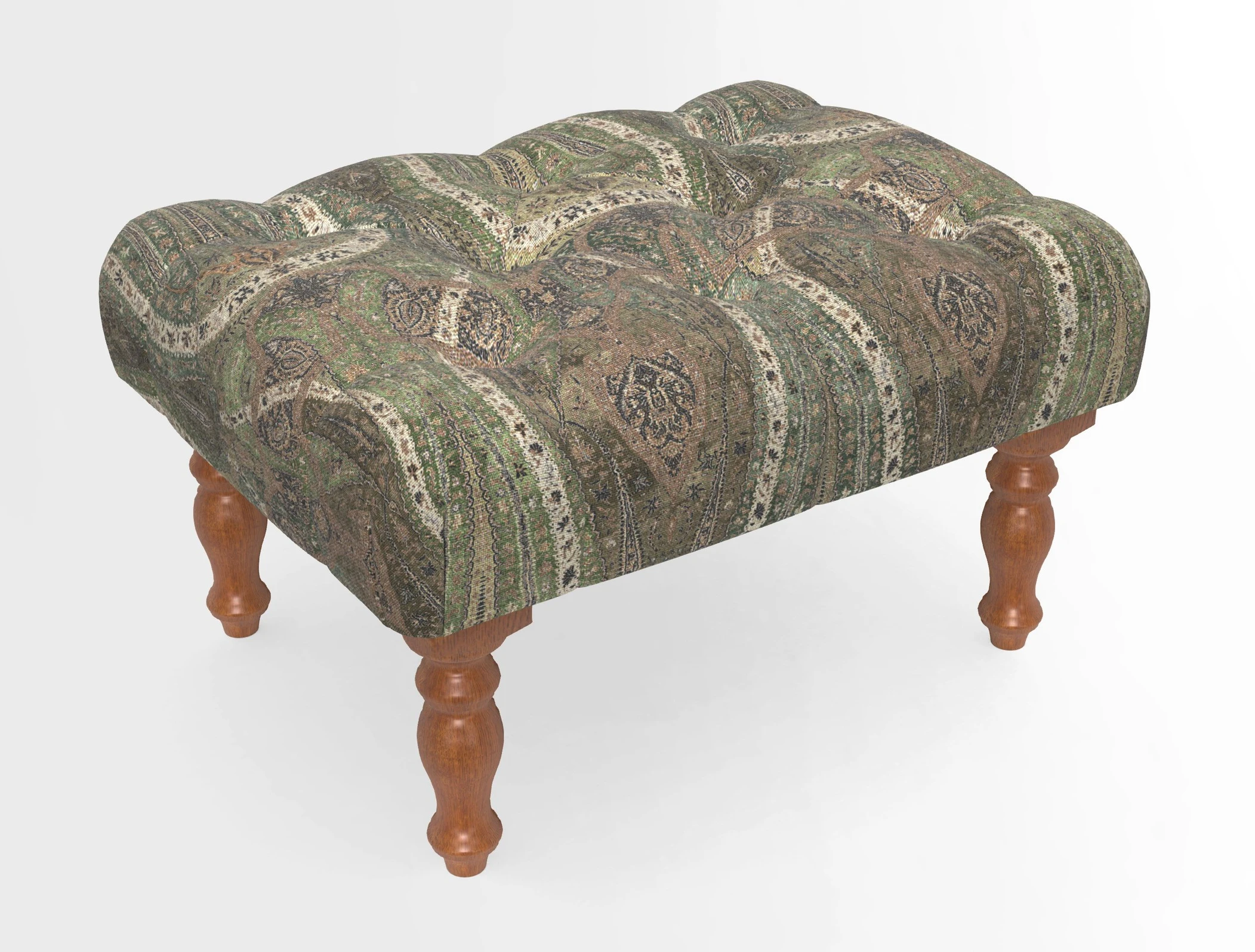 Chelsham Footstool in Two Tone Plain Biscuit