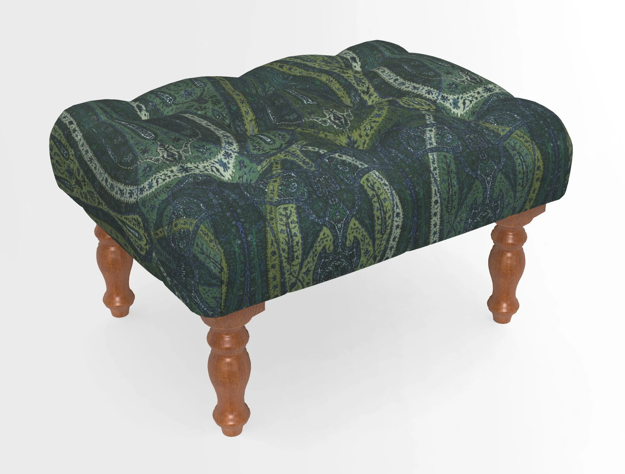 Chelsham Footstool in Two Tone Plain Biscuit