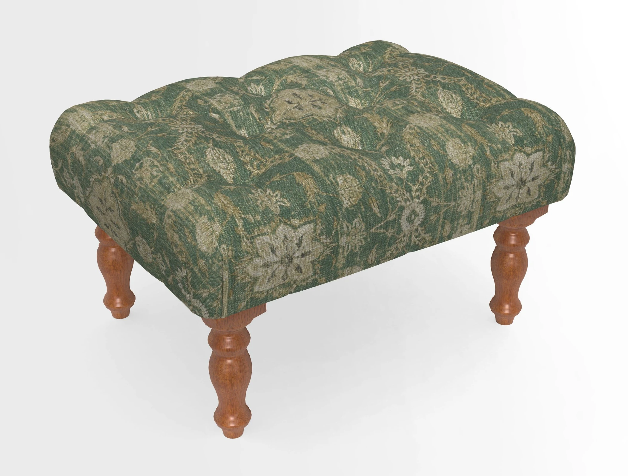 Chelsham Footstool in Two Tone Plain Biscuit