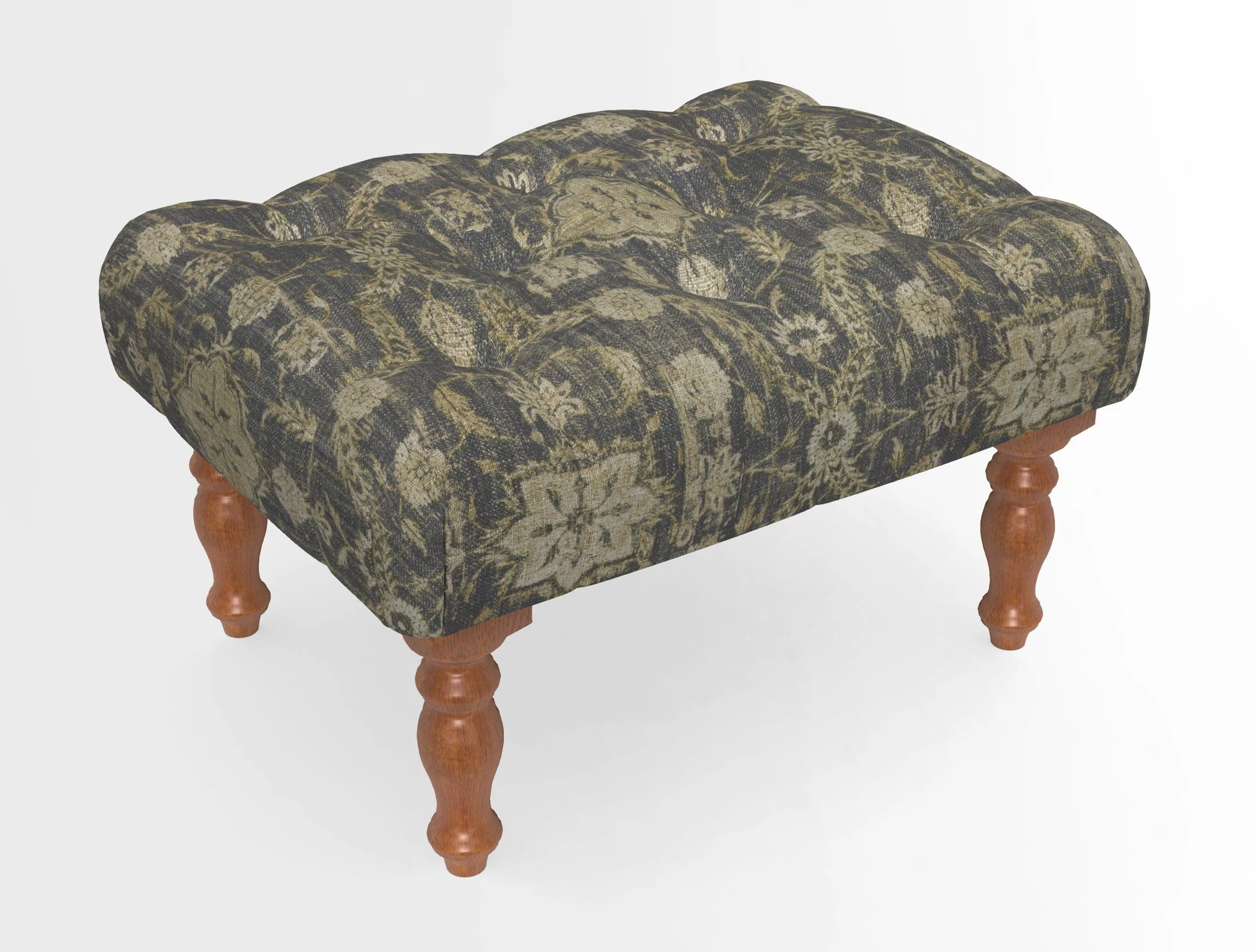 Chelsham Footstool in Two Tone Plain Biscuit