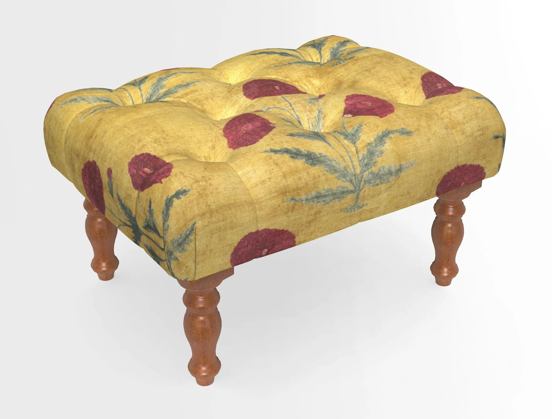 Chelsham Footstool in Two Tone Plain Biscuit