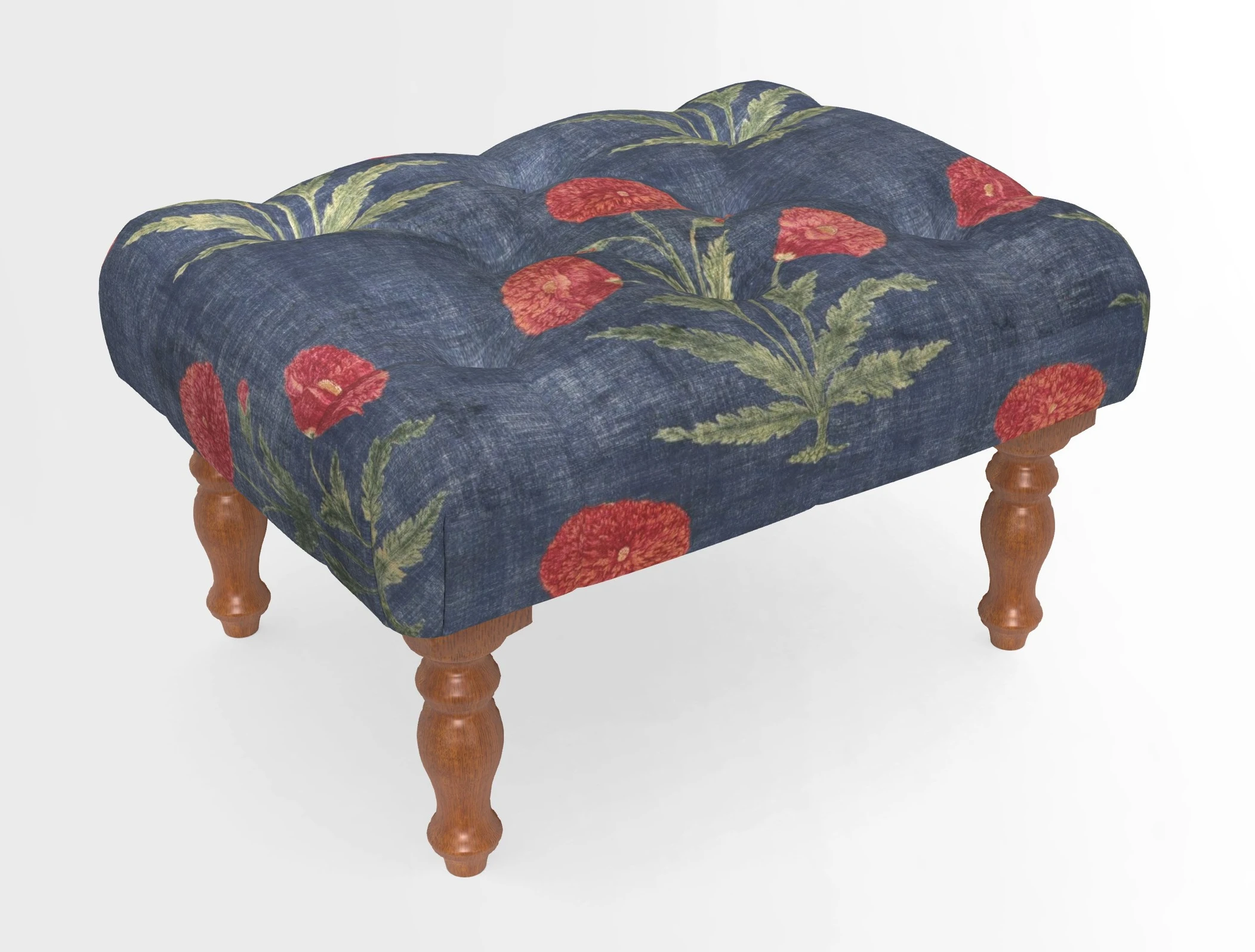 Chelsham Footstool in Two Tone Plain Biscuit