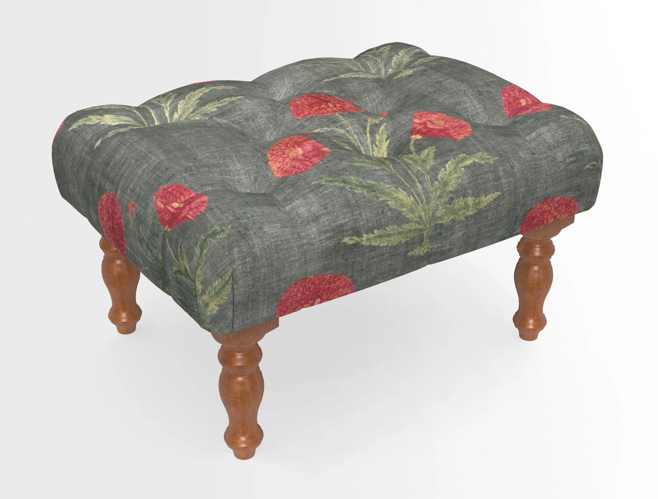 Chelsham Footstool in Two Tone Plain Biscuit