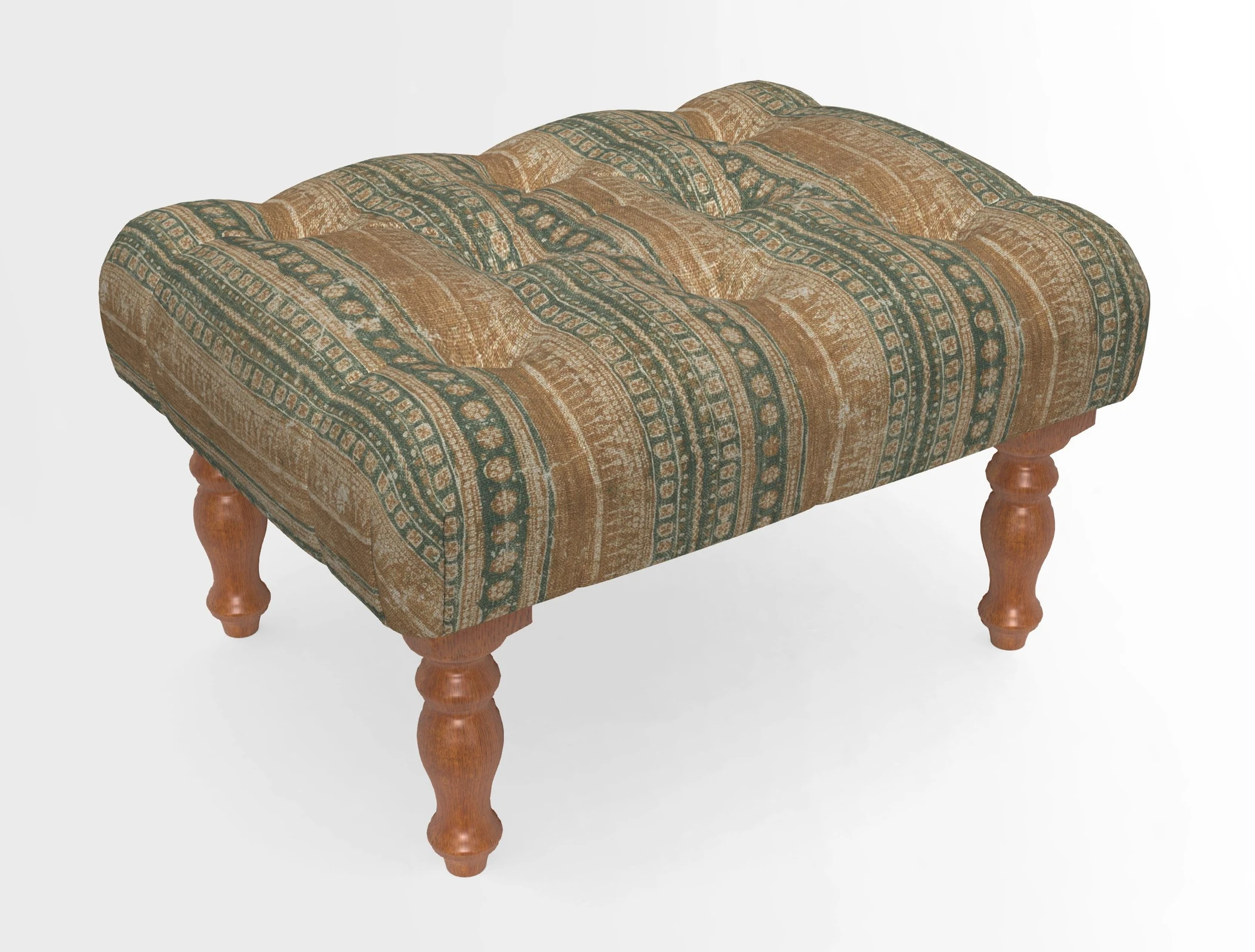 Chelsham Footstool in Two Tone Plain Biscuit