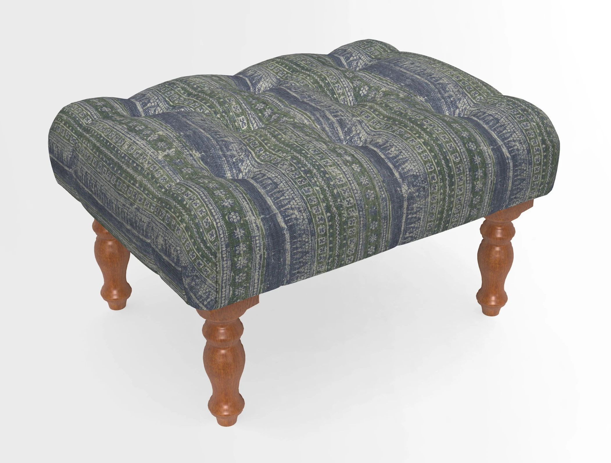 Chelsham Footstool in Two Tone Plain Biscuit