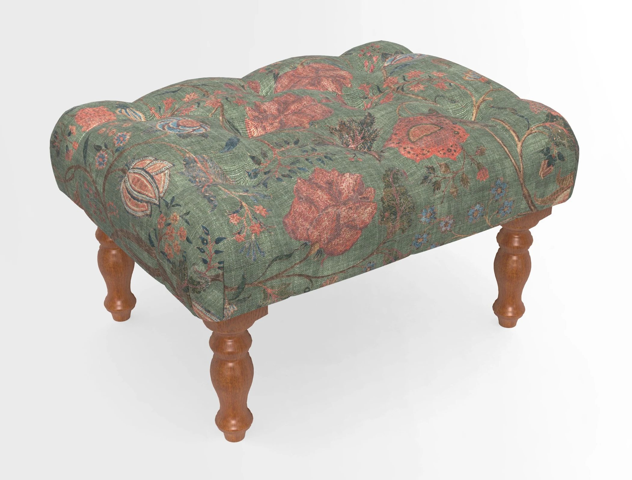 Chelsham Footstool in Two Tone Plain Biscuit