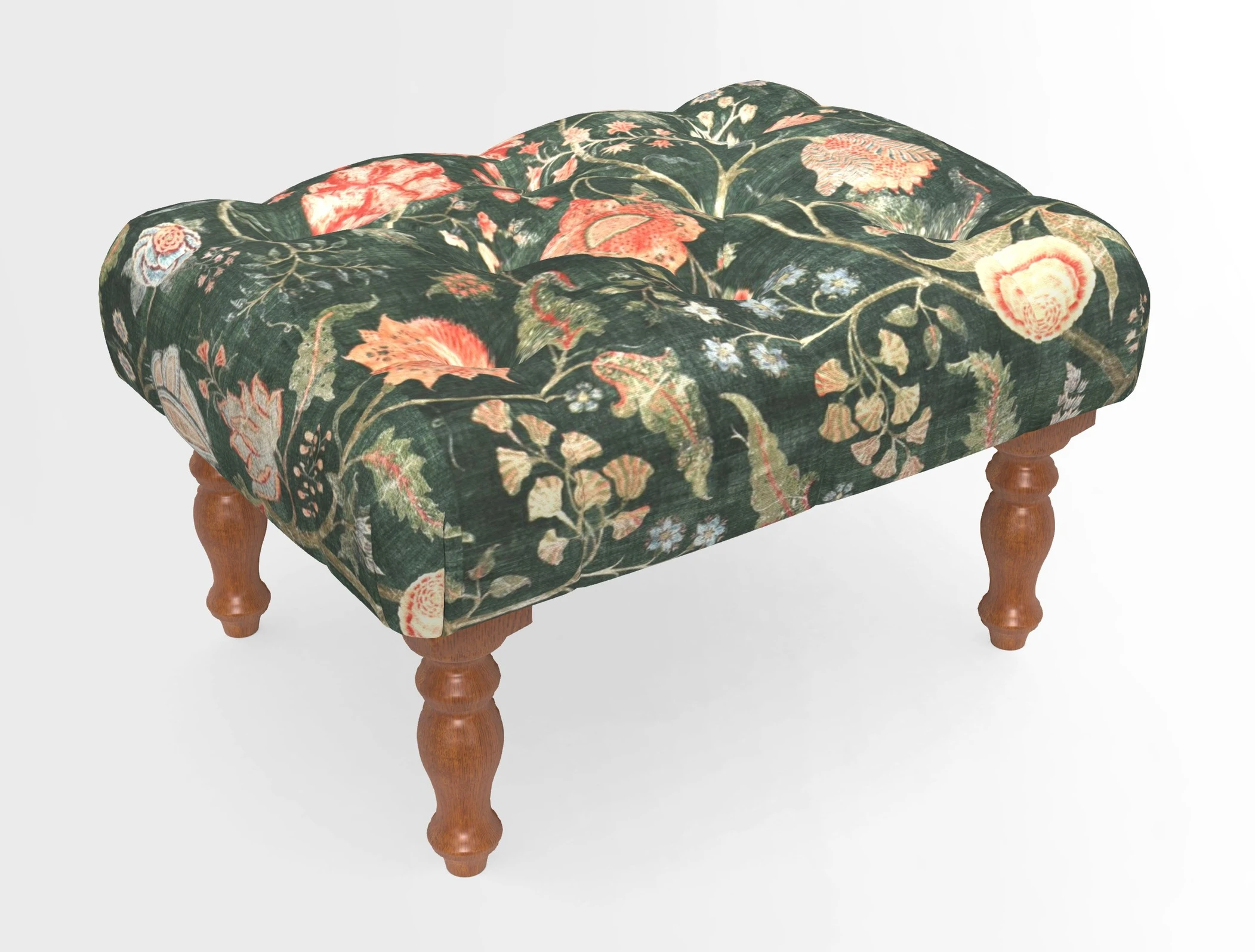 Chelsham Footstool in Two Tone Plain Biscuit