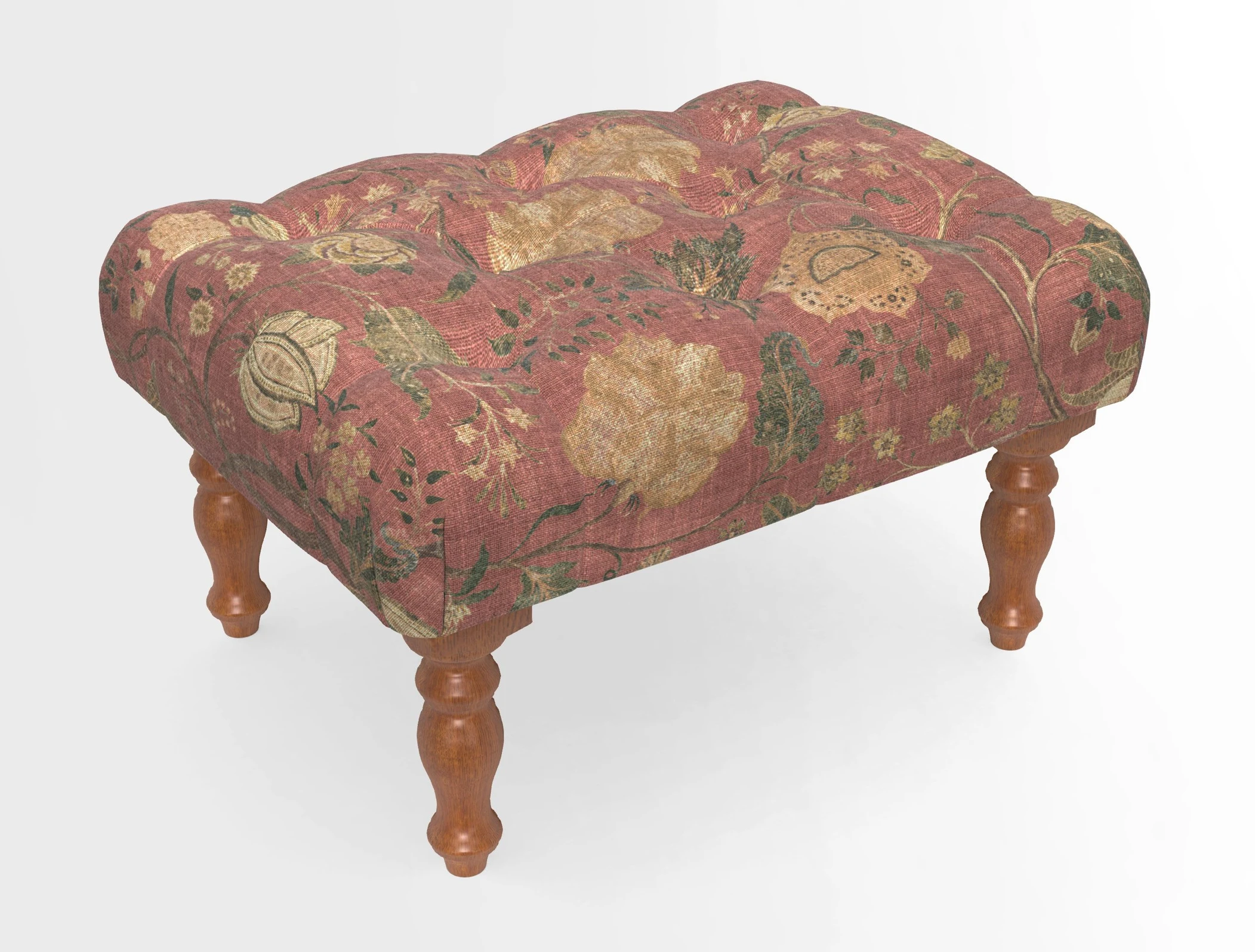 Chelsham Footstool in Two Tone Plain Biscuit