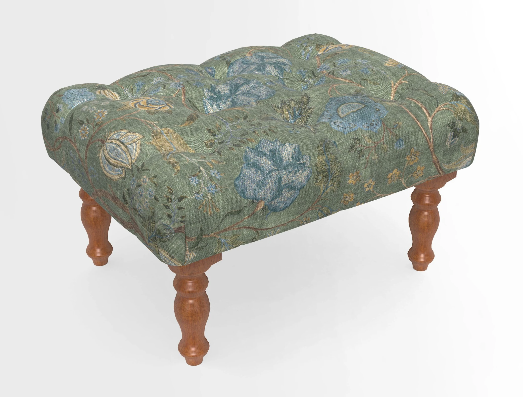 Chelsham Footstool in Two Tone Plain Biscuit
