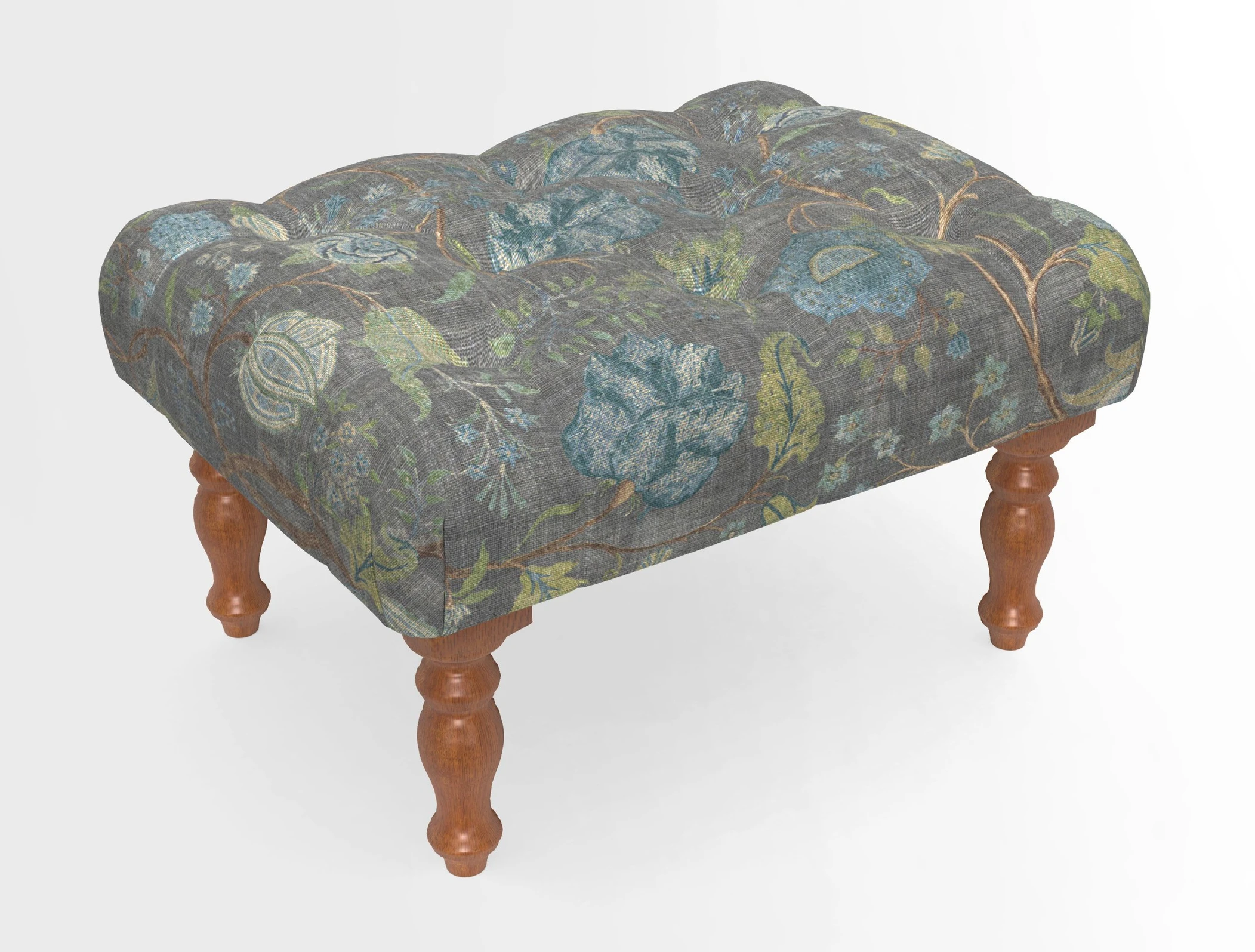 Chelsham Footstool in Two Tone Plain Biscuit