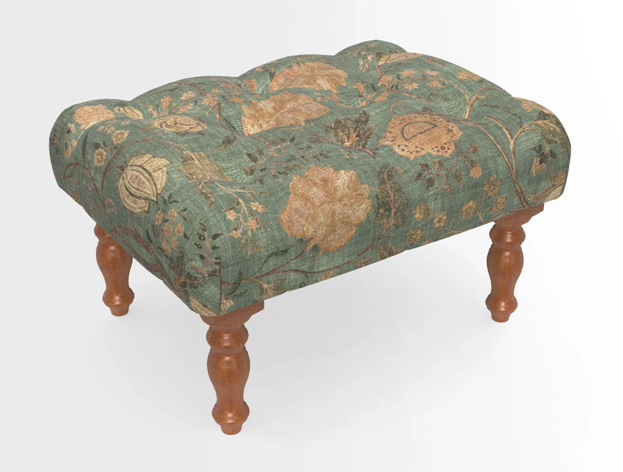 Chelsham Footstool in Two Tone Plain Biscuit