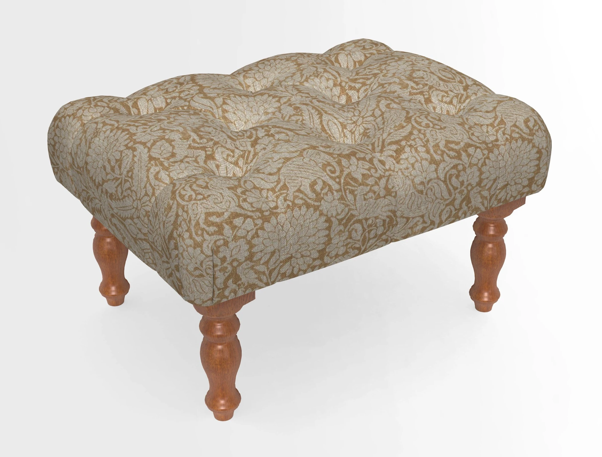 Chelsham Footstool in Two Tone Plain Biscuit