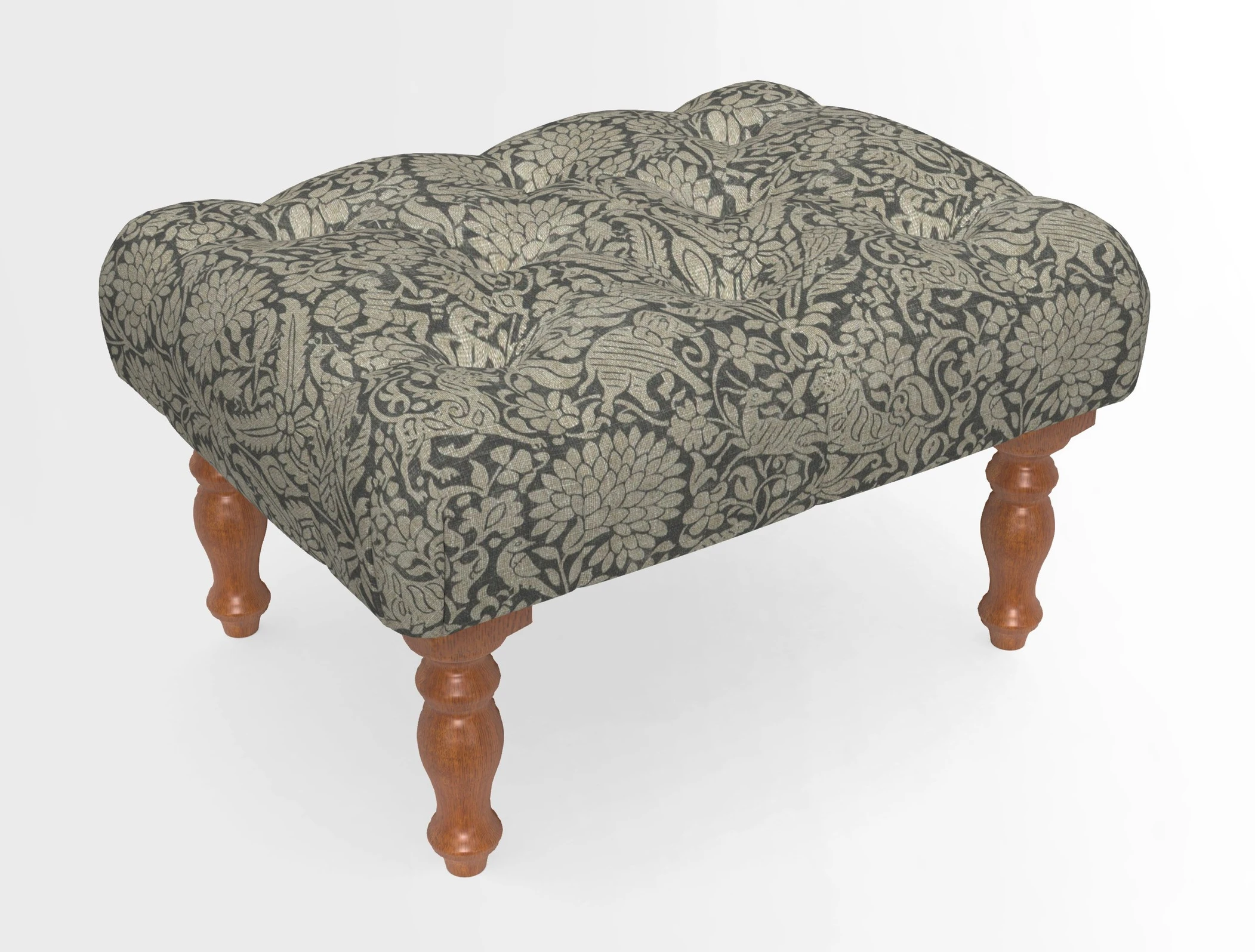 Chelsham Footstool in Two Tone Plain Biscuit