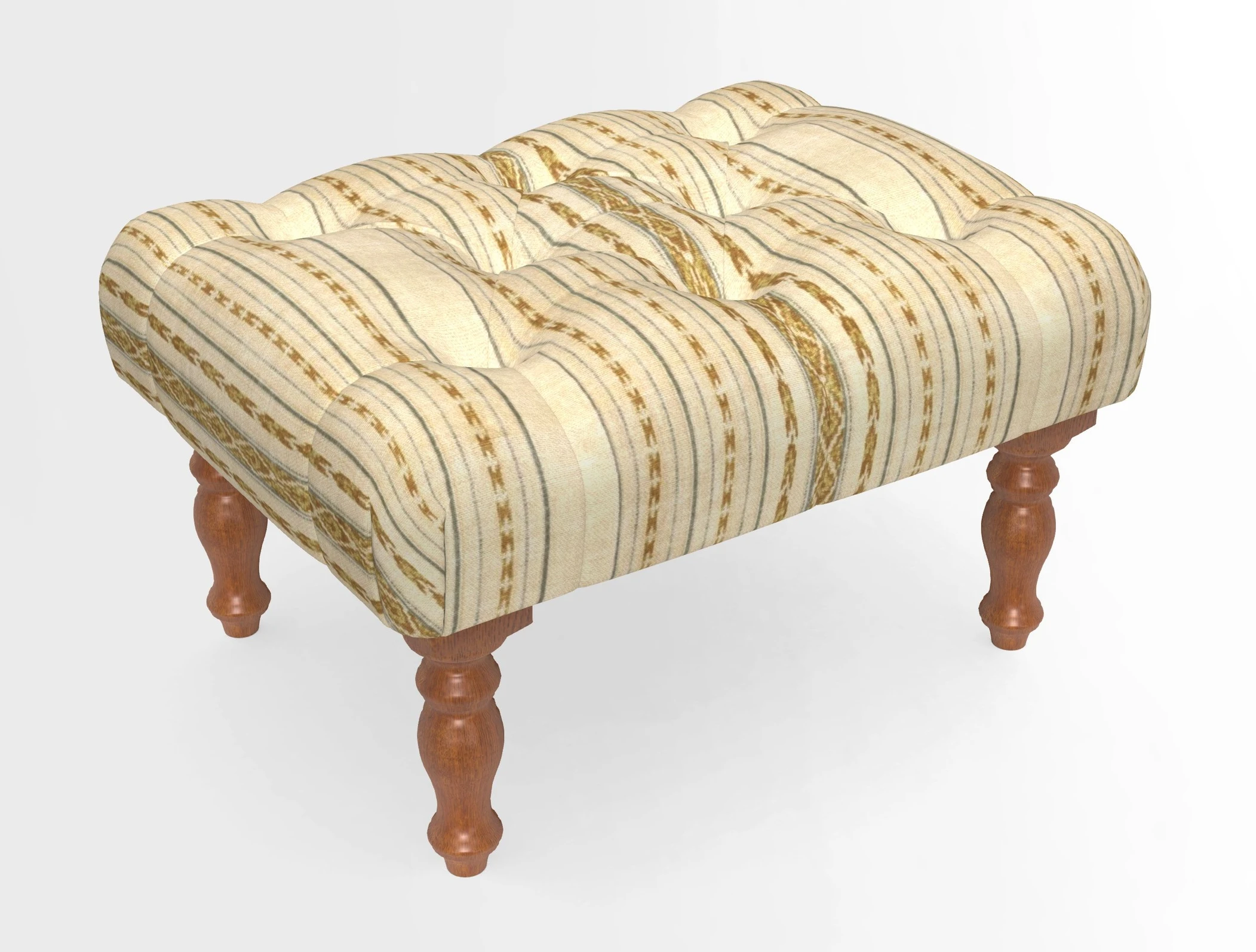 Chelsham Footstool in Two Tone Plain Biscuit