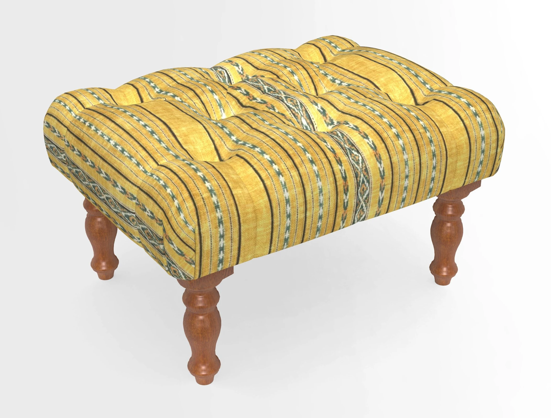 Chelsham Footstool in Two Tone Plain Biscuit