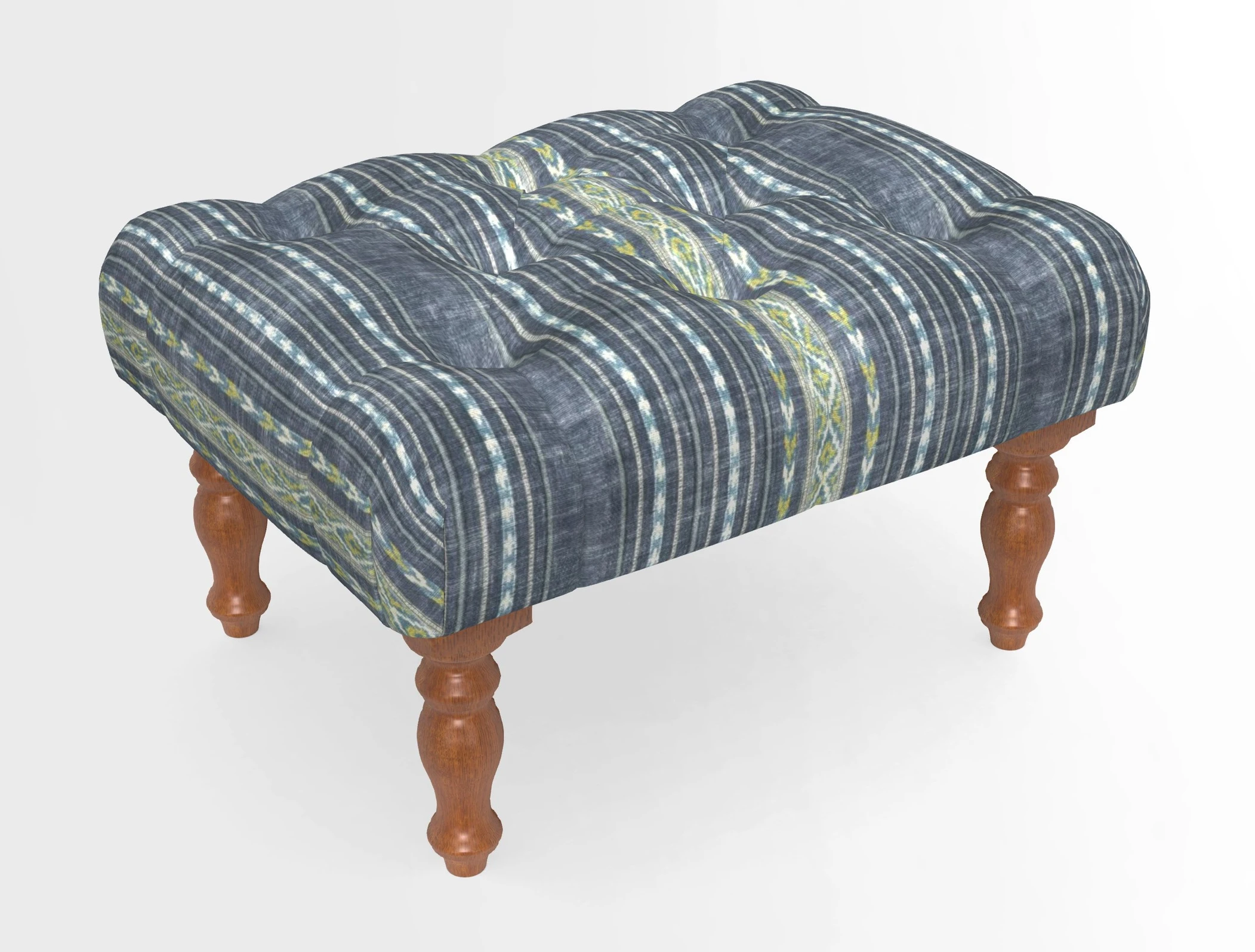 Chelsham Footstool in Two Tone Plain Biscuit
