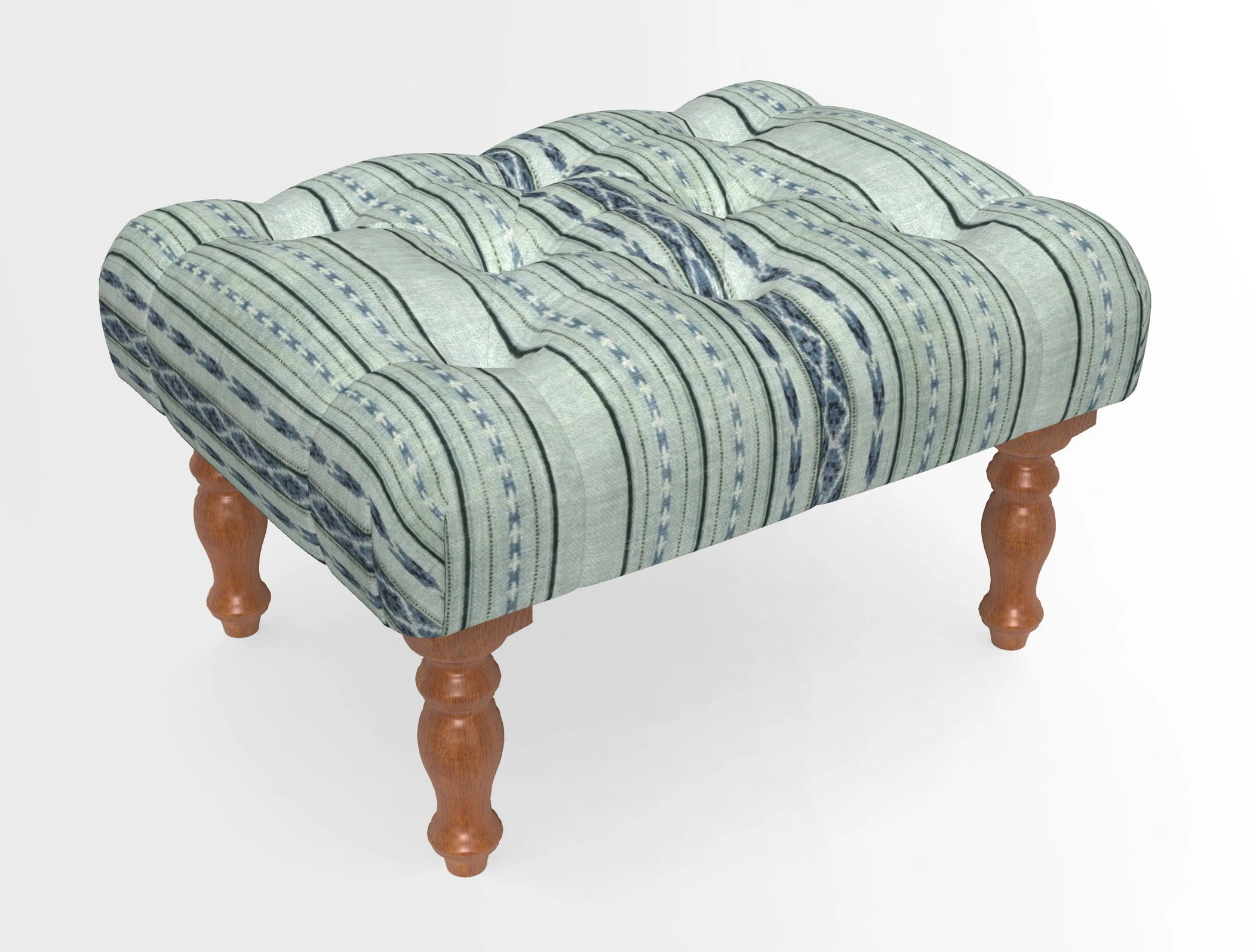Chelsham Footstool in Two Tone Plain Biscuit
