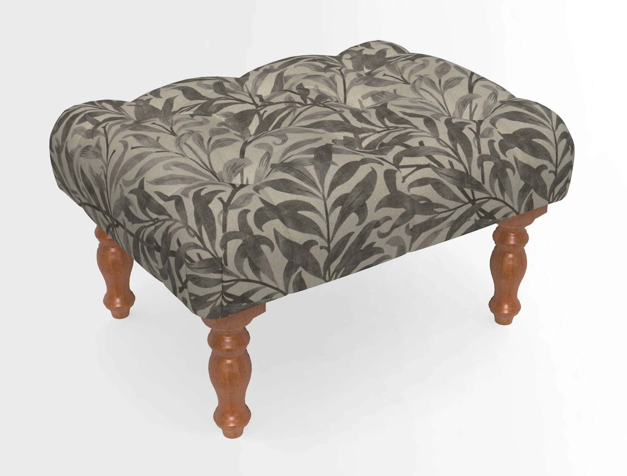 Chelsham Footstool in Two Tone Plain Biscuit