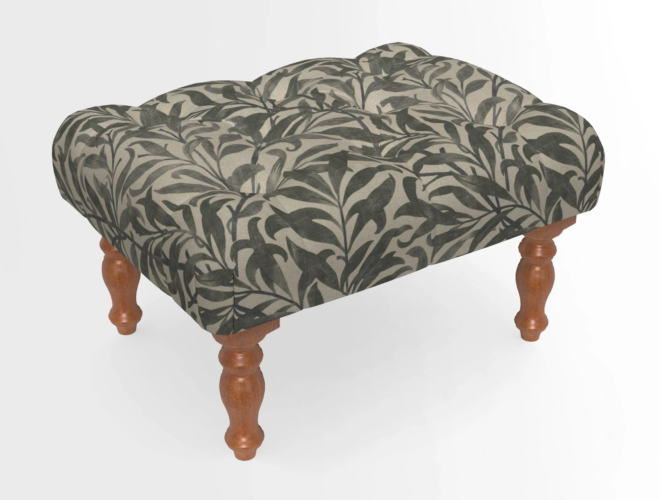 Chelsham Footstool in Two Tone Plain Biscuit
