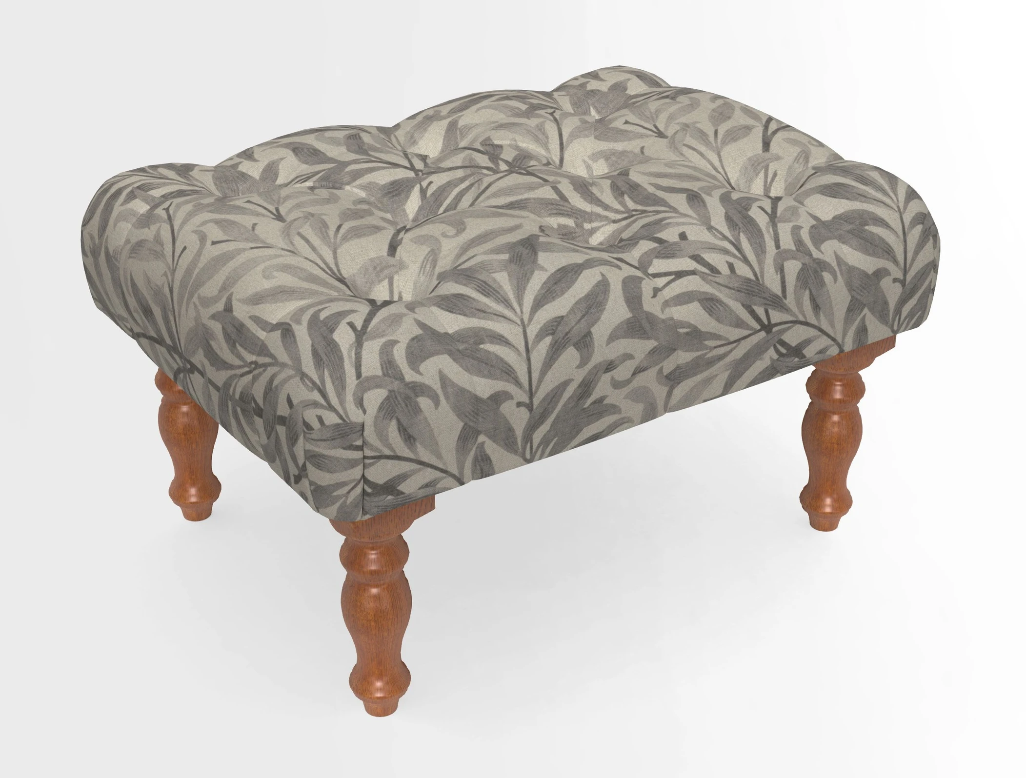 Chelsham Footstool in Two Tone Plain Biscuit