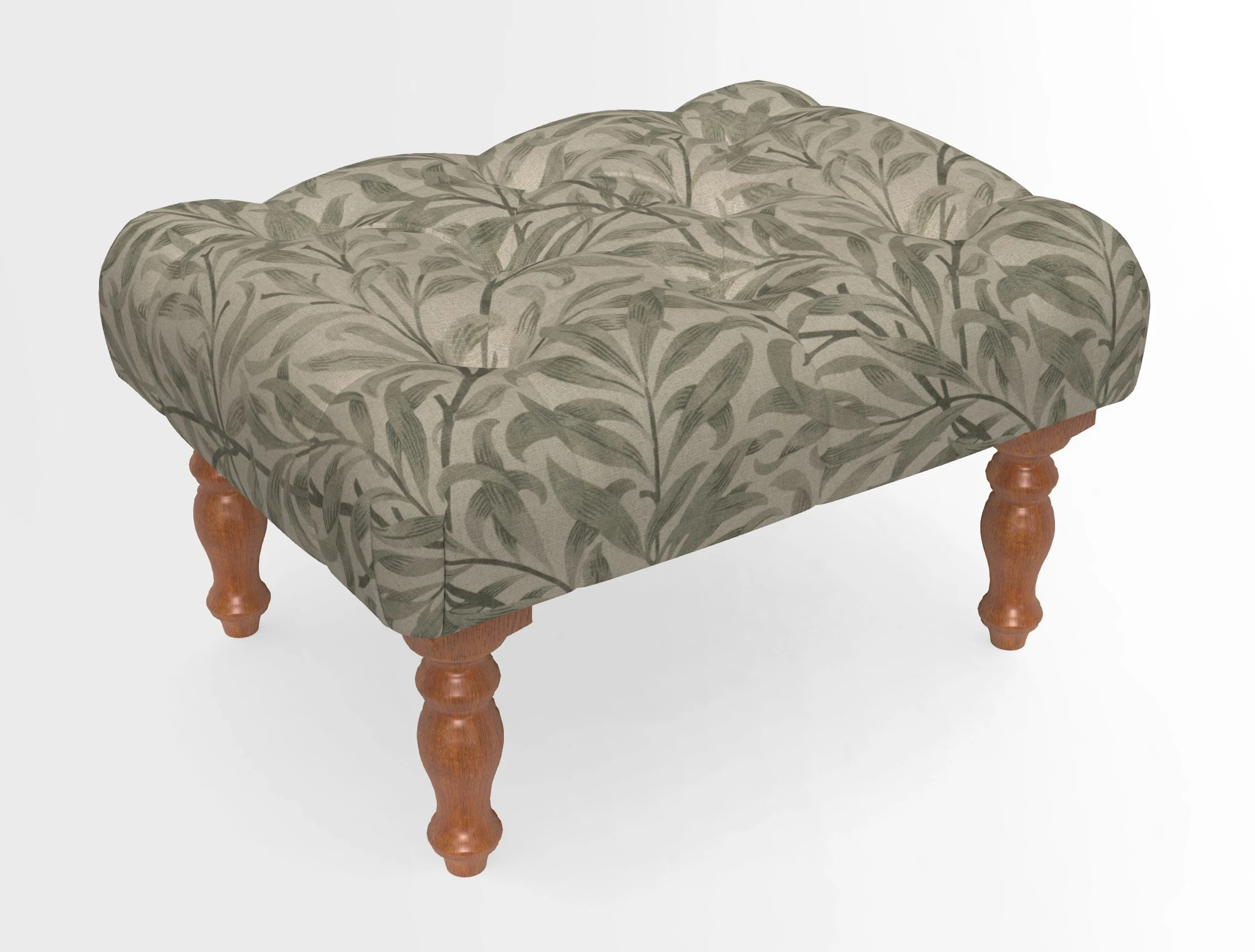 Chelsham Footstool in Two Tone Plain Biscuit