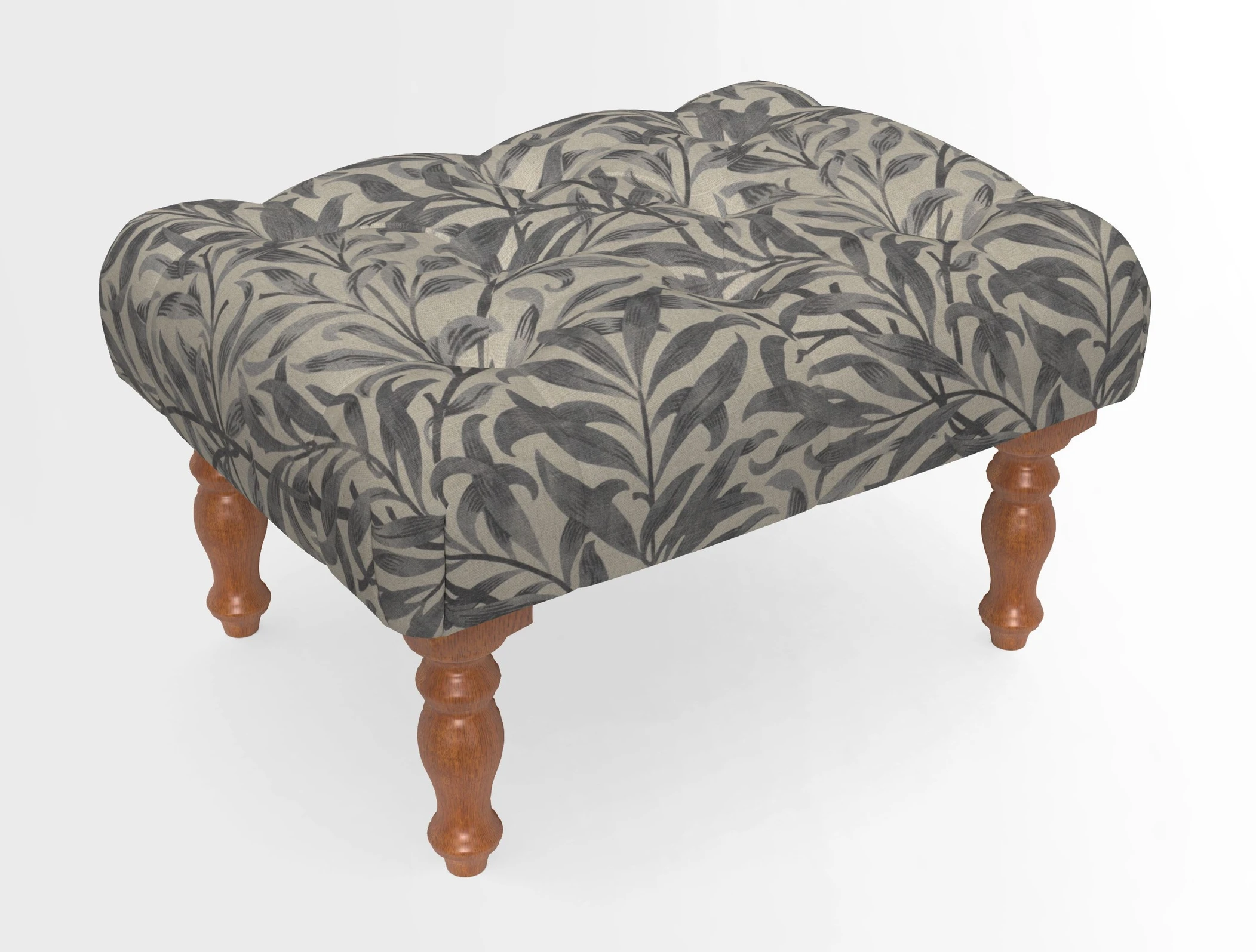 Chelsham Footstool in Two Tone Plain Biscuit