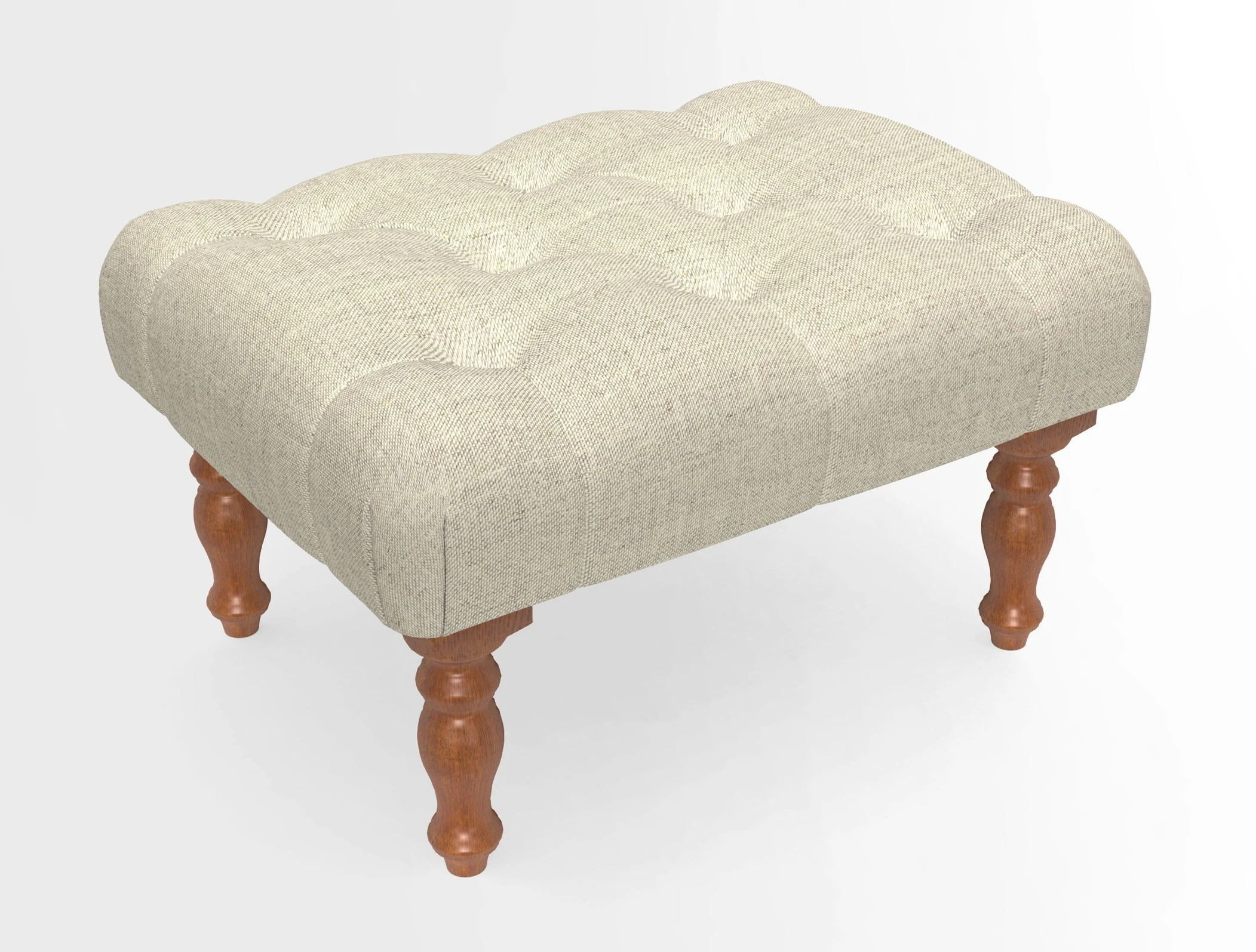 Chelsham Footstool in Two Tone Plain Biscuit