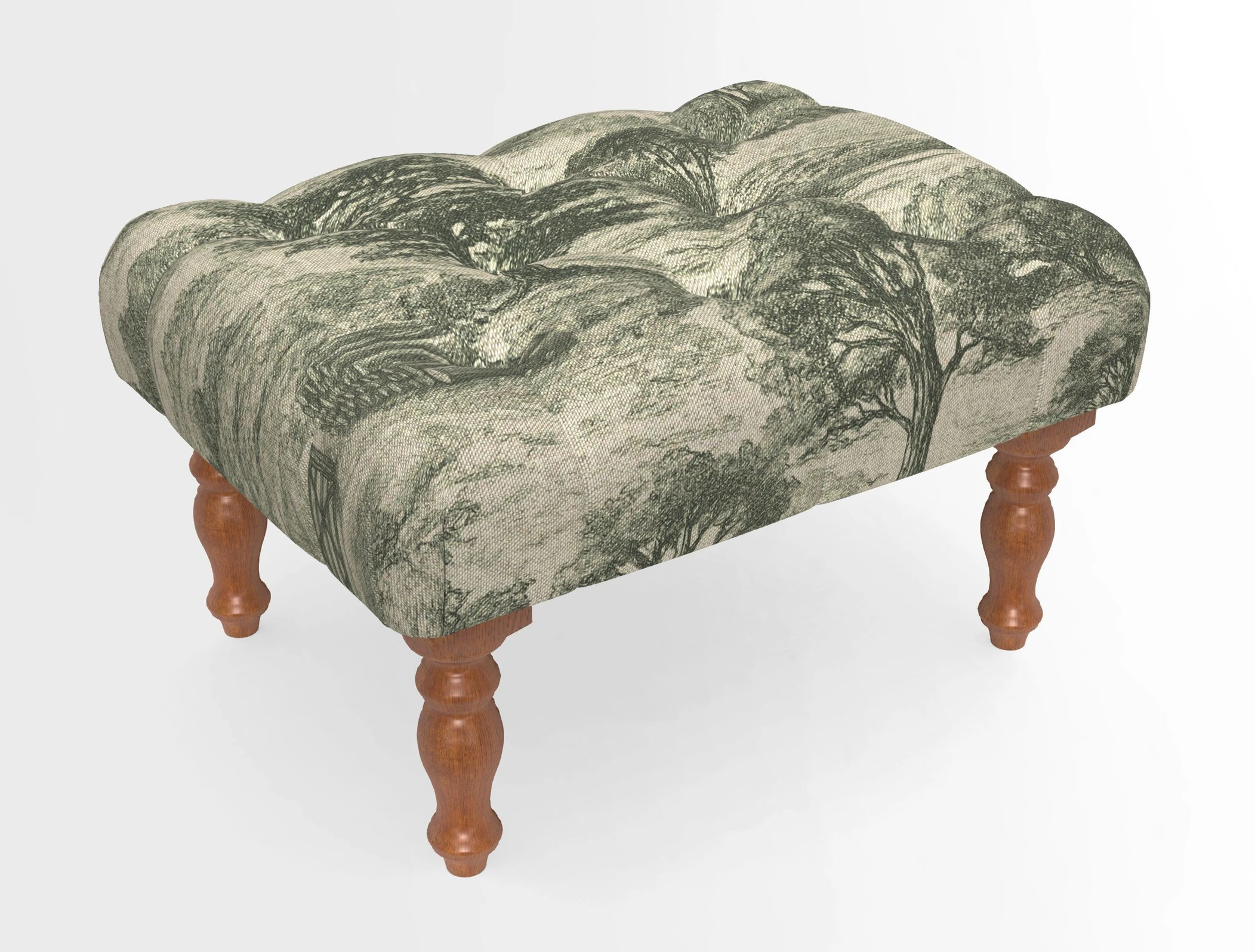 Chelsham Footstool in Two Tone Plain Biscuit