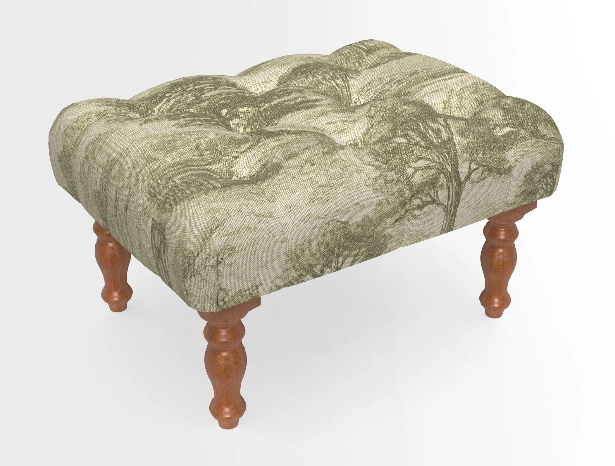 Chelsham Footstool in Two Tone Plain Biscuit