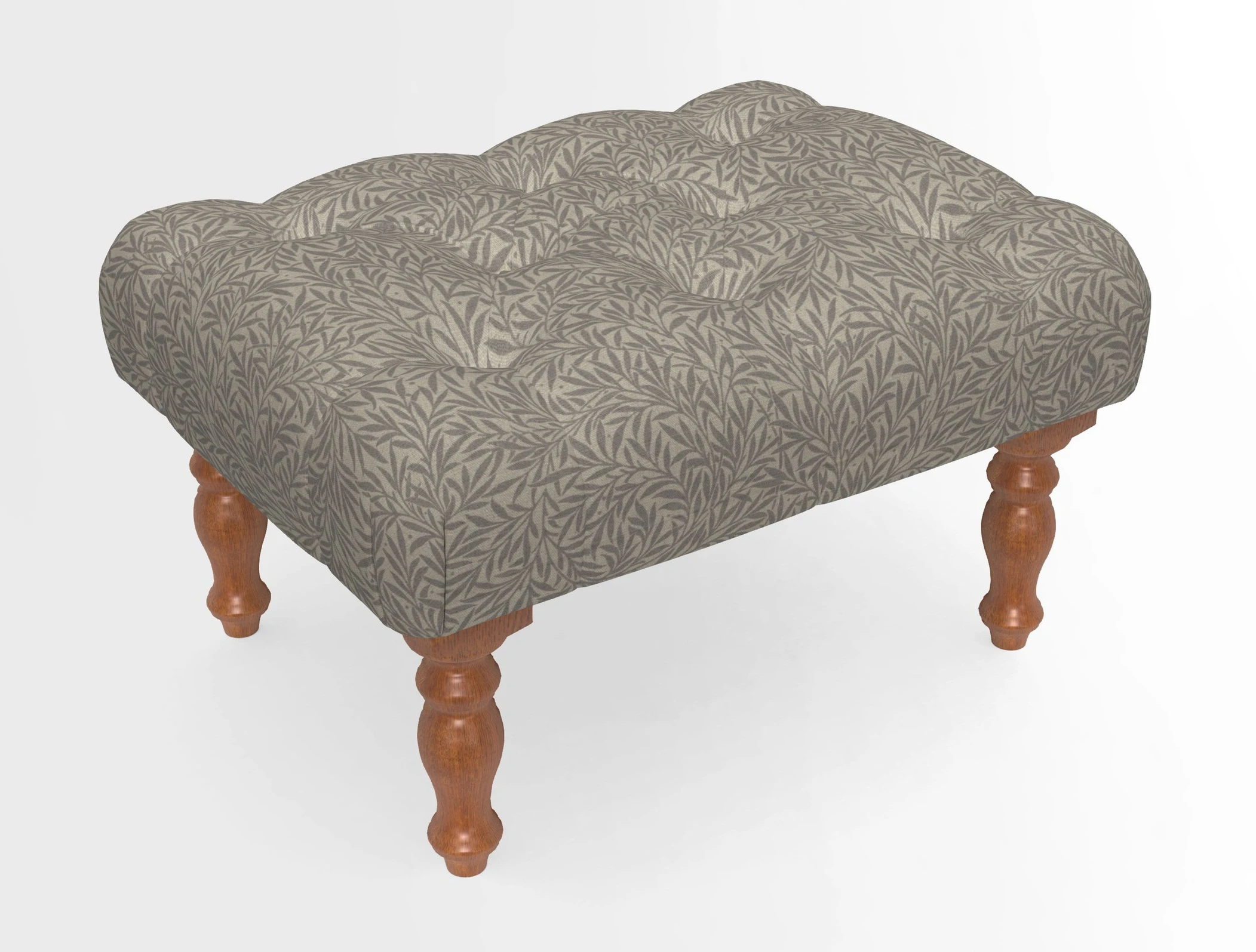 Chelsham Footstool in Two Tone Plain Biscuit