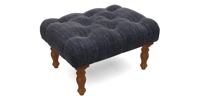 Chelsham Footstool in Two Tone Plain Biscuit