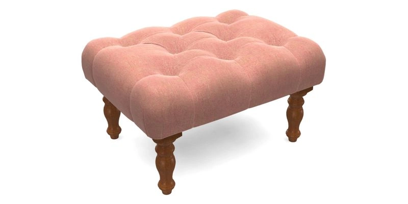 Chelsham Footstool in Two Tone Plain Biscuit