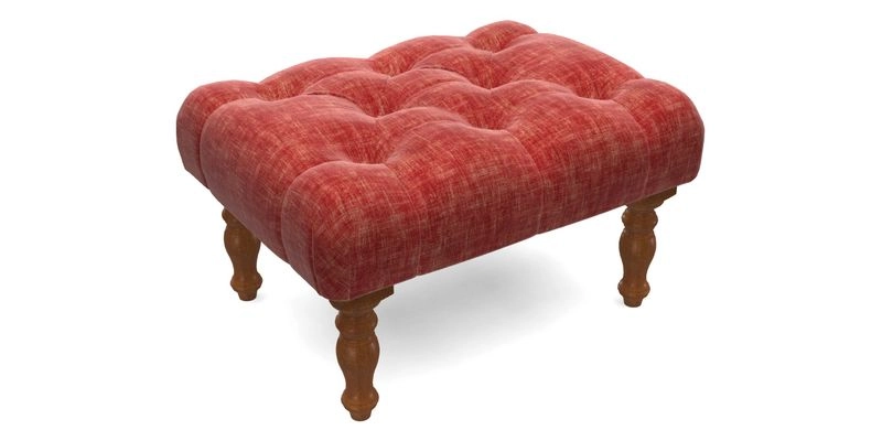 Chelsham Footstool in Two Tone Plain Biscuit