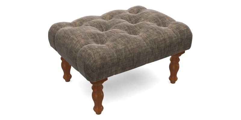 Chelsham Footstool in Two Tone Plain Biscuit