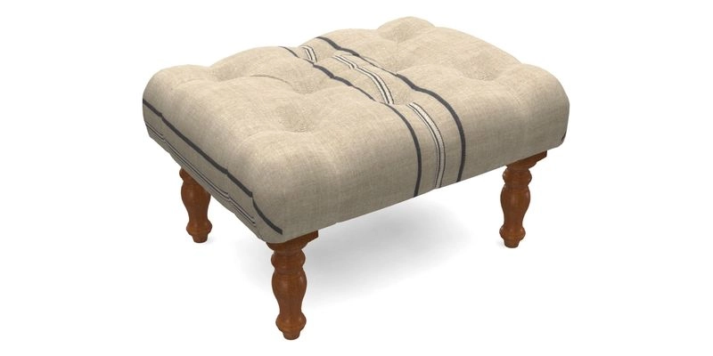 Chelsham Footstool in Two Tone Plain Biscuit