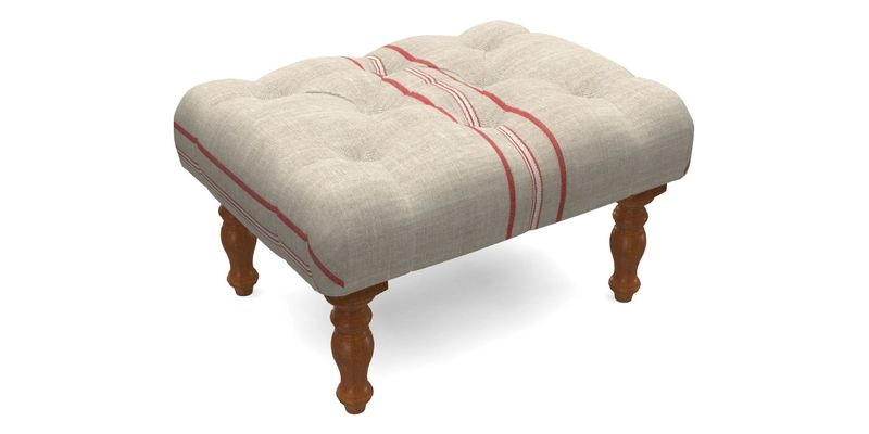 Chelsham Footstool in Two Tone Plain Biscuit