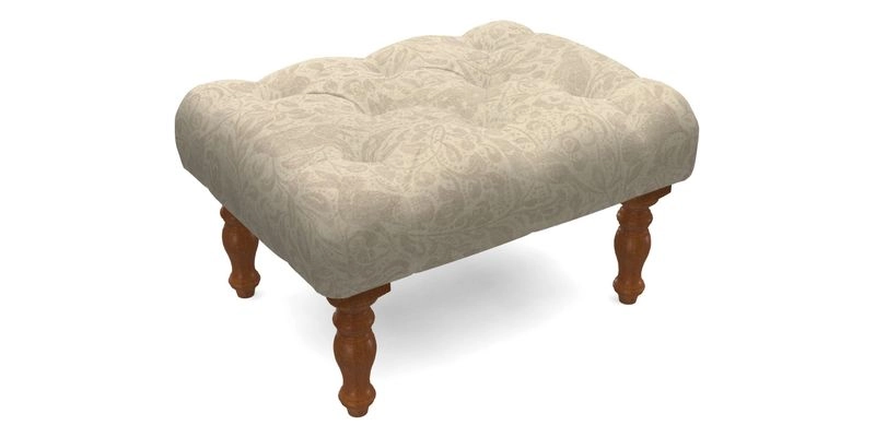 Chelsham Footstool in Two Tone Plain Biscuit