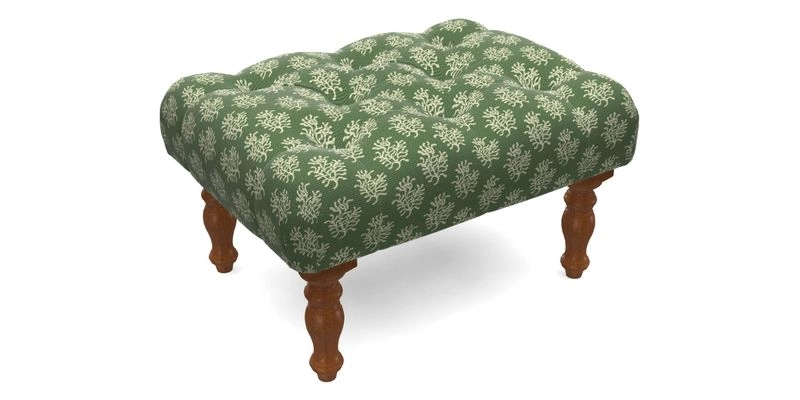 Chelsham Footstool in Two Tone Plain Biscuit